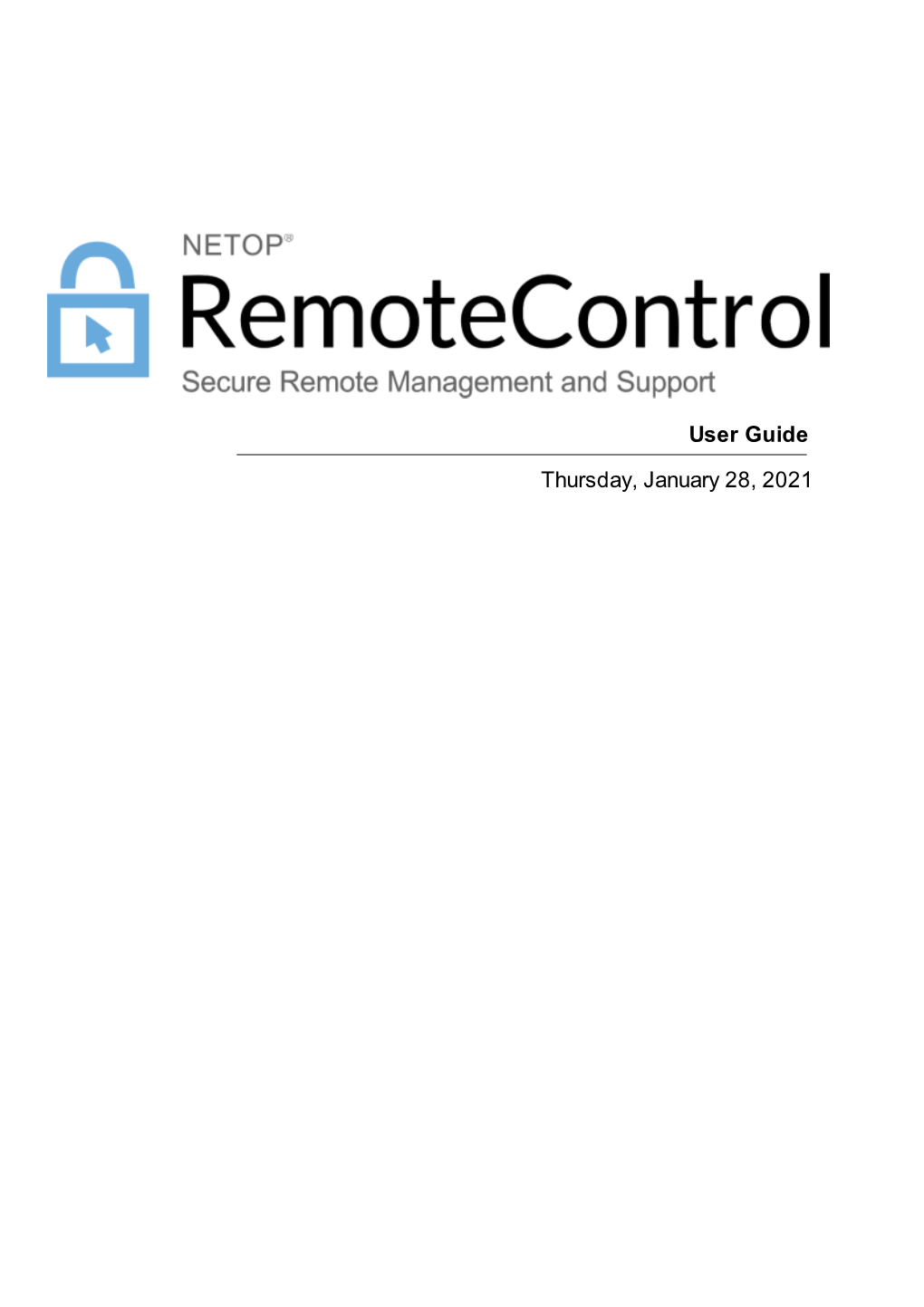 Netop Remote Control 2 Table of Contents