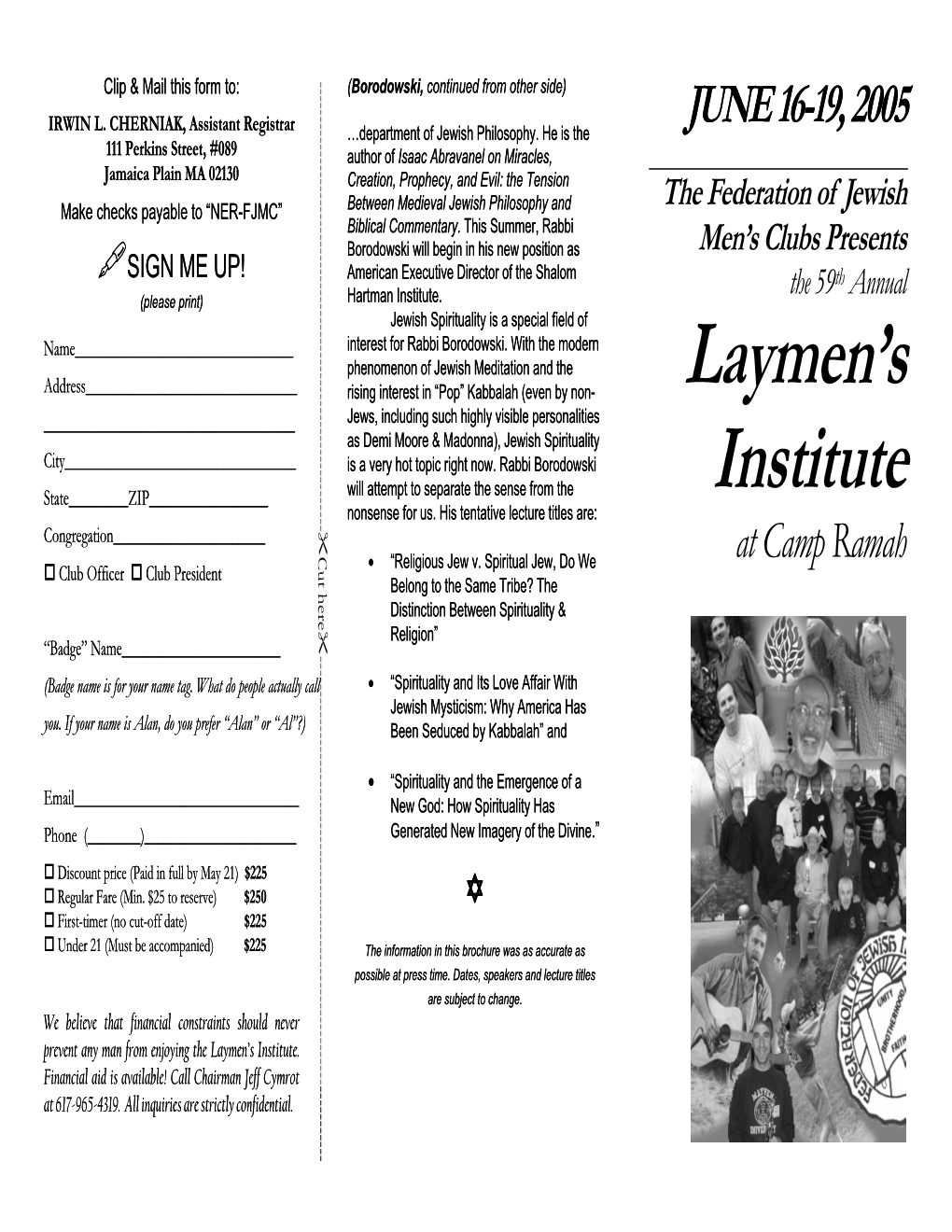 Laymen's Institute in 2005 for His Eat Plenty of Great Kosher Food