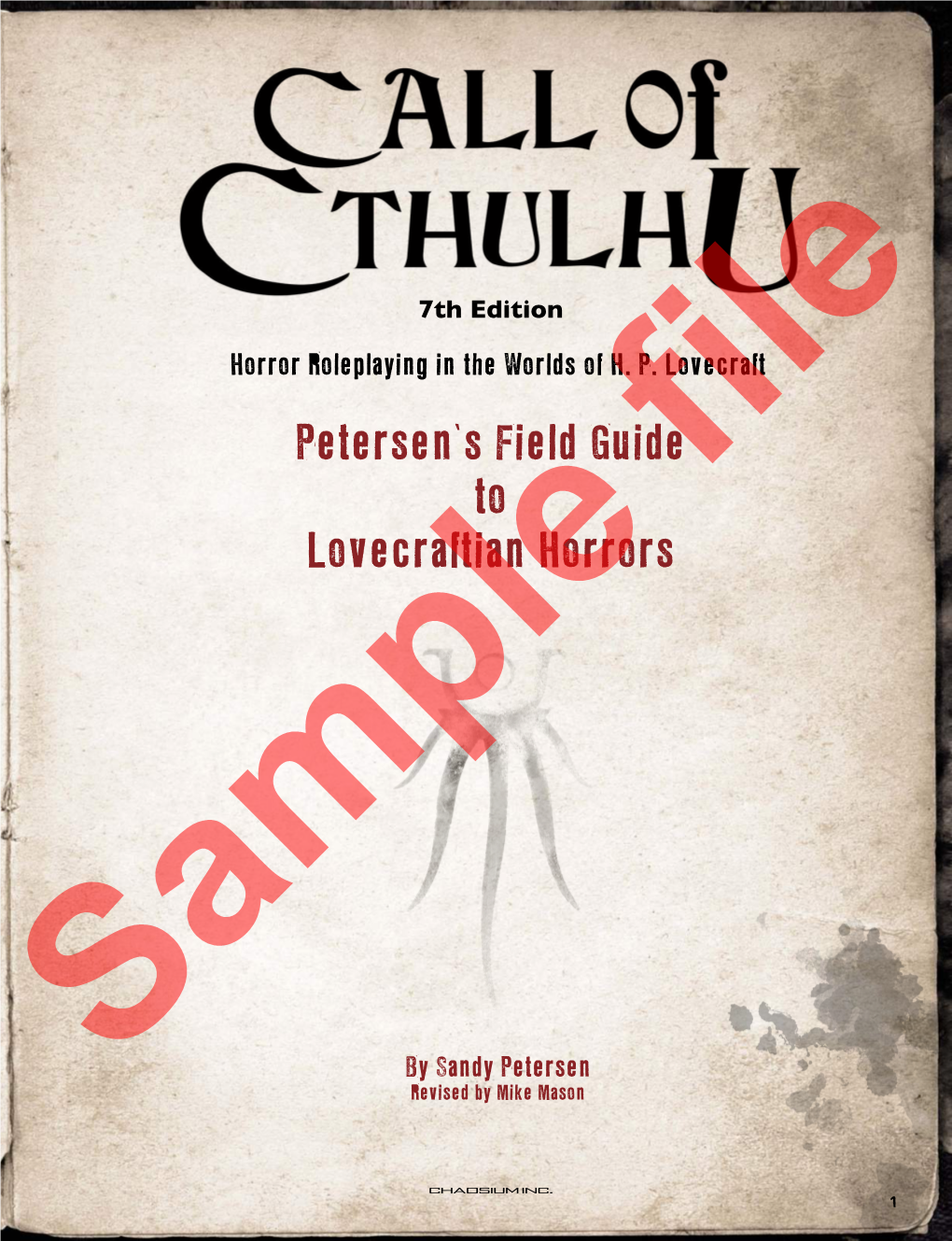 S. Petersen's Field Guide to Lovecraftian