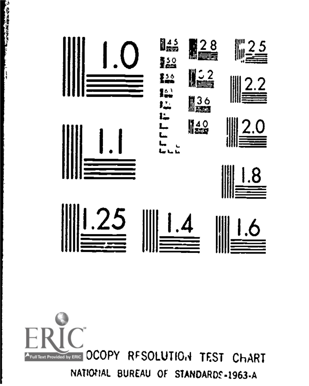 MICROCOPY 10SOLUT10,4 TEST Chart NATIOHAL BUREAU of STANOARDS-1963A DOCUMENT RESUME