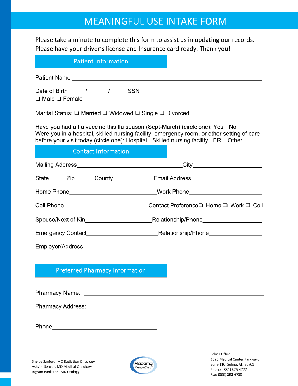 Download Patient Forms