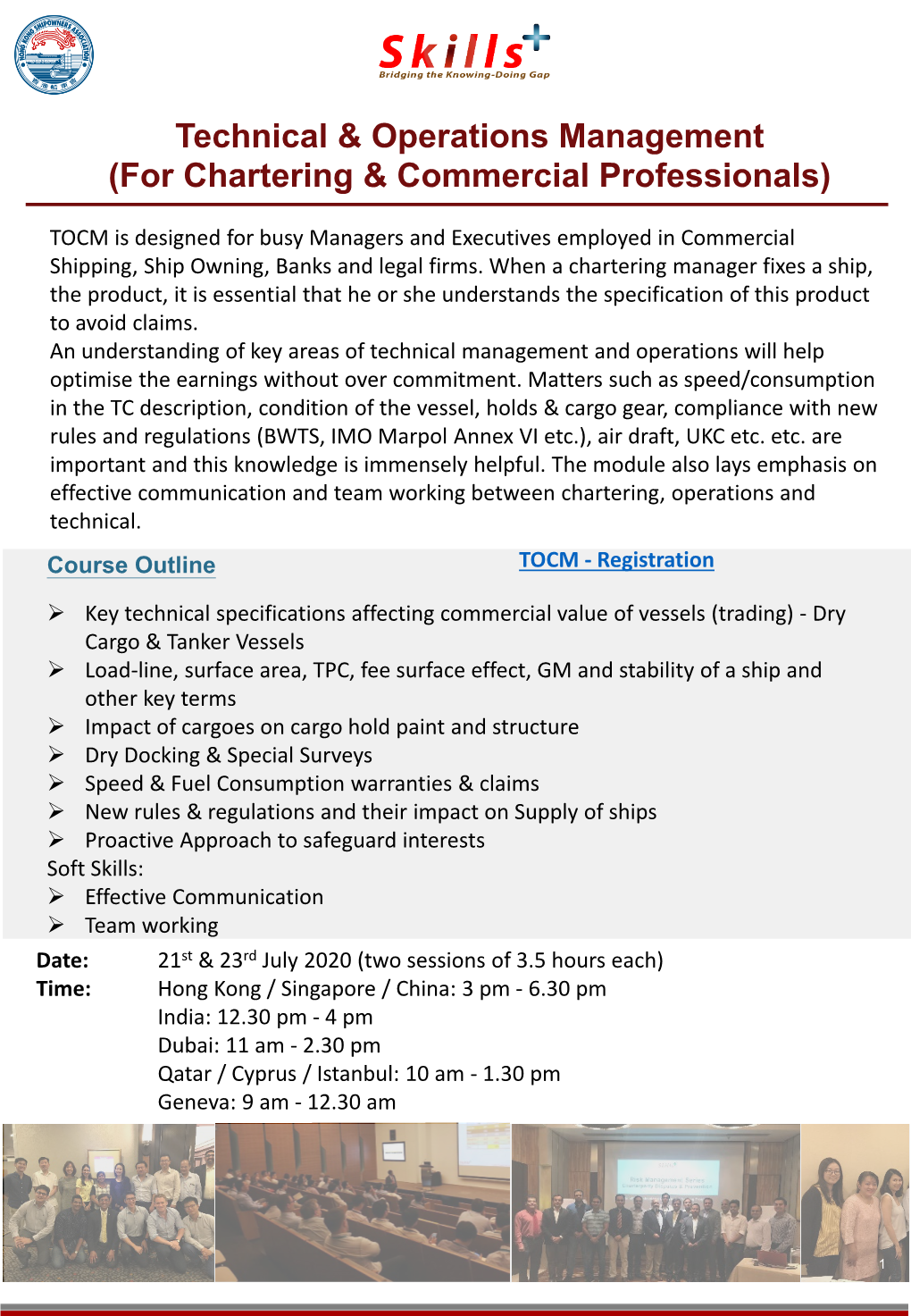 Technical & Operations Management (For Chartering & Commercial Professionals)