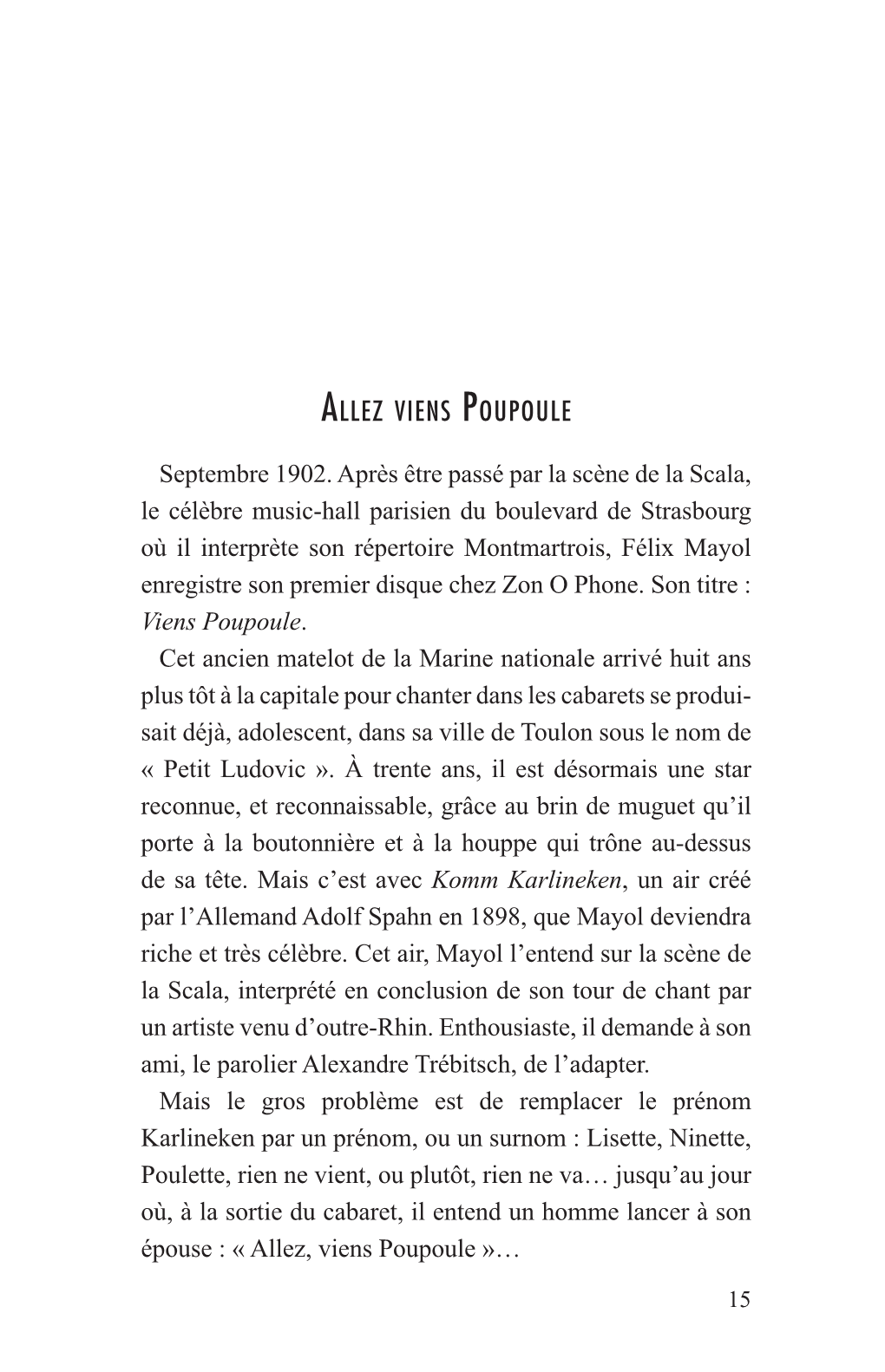 Allez Viens Poupoule Septembre 1902. Après Être