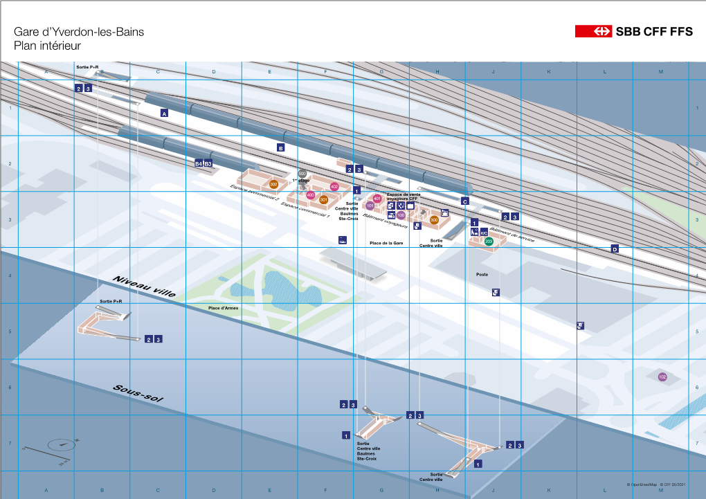 Plan De Gare Yverdon-Les-Bains