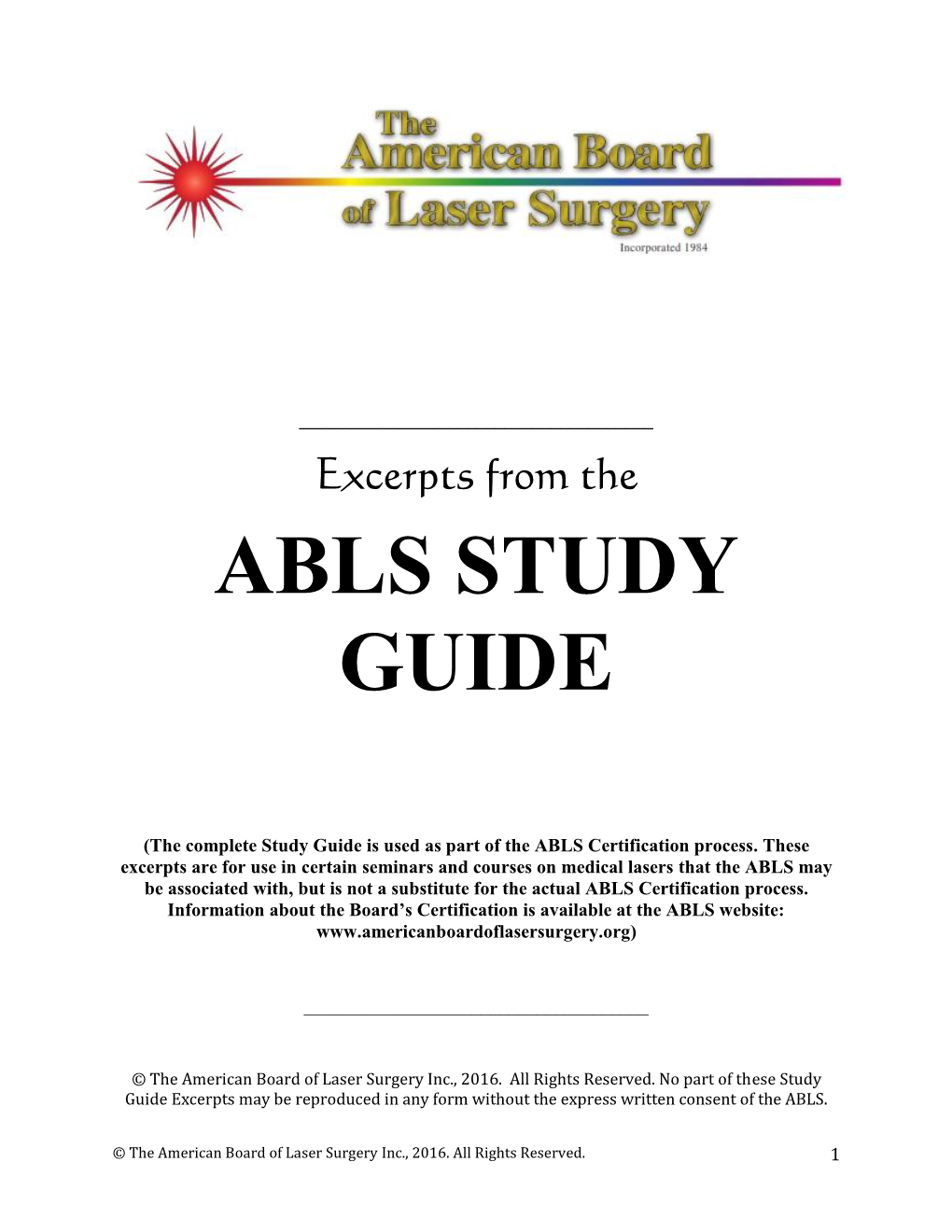 Abls Study Guide