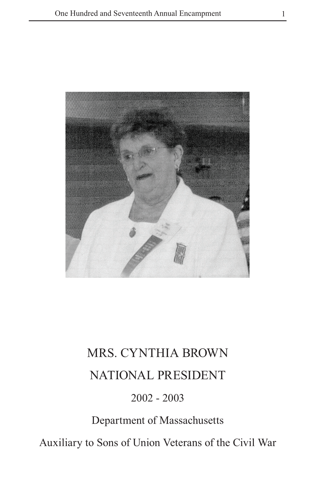 (2003), Fort Mitchell, Kentucky – NP Cynthia Brown