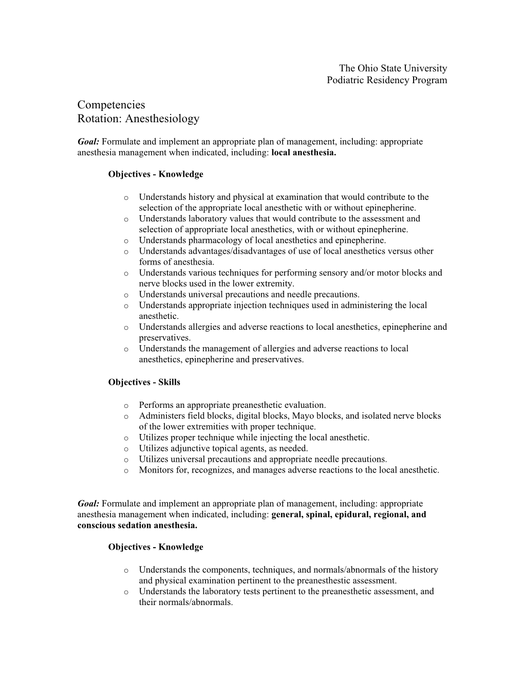 Download Resident Competencies