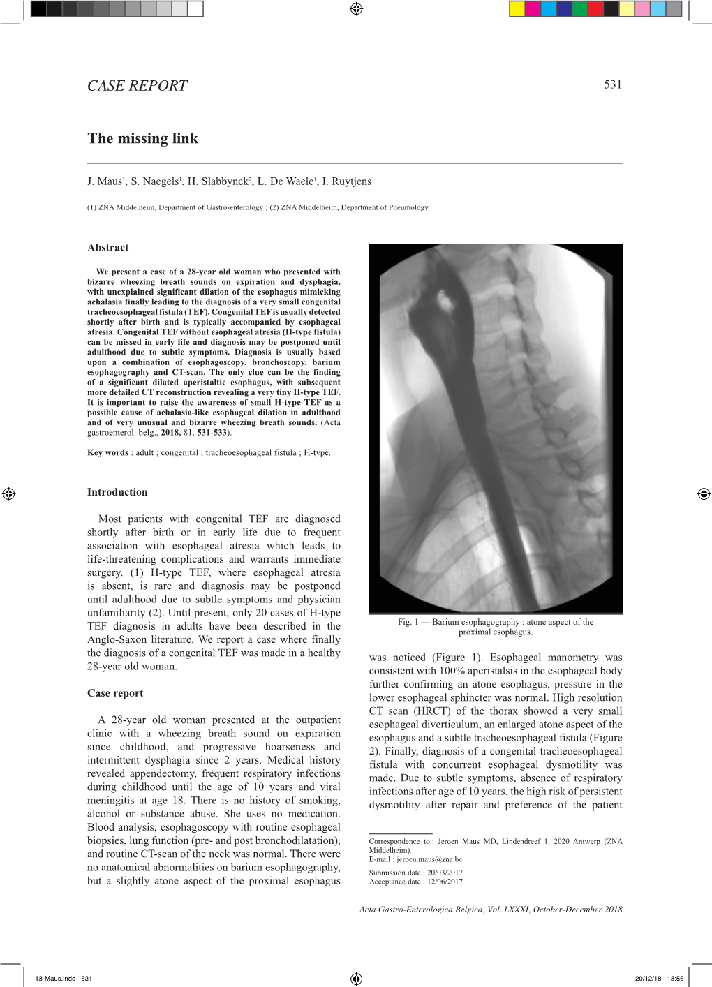 The Missing Link CASE REPORT