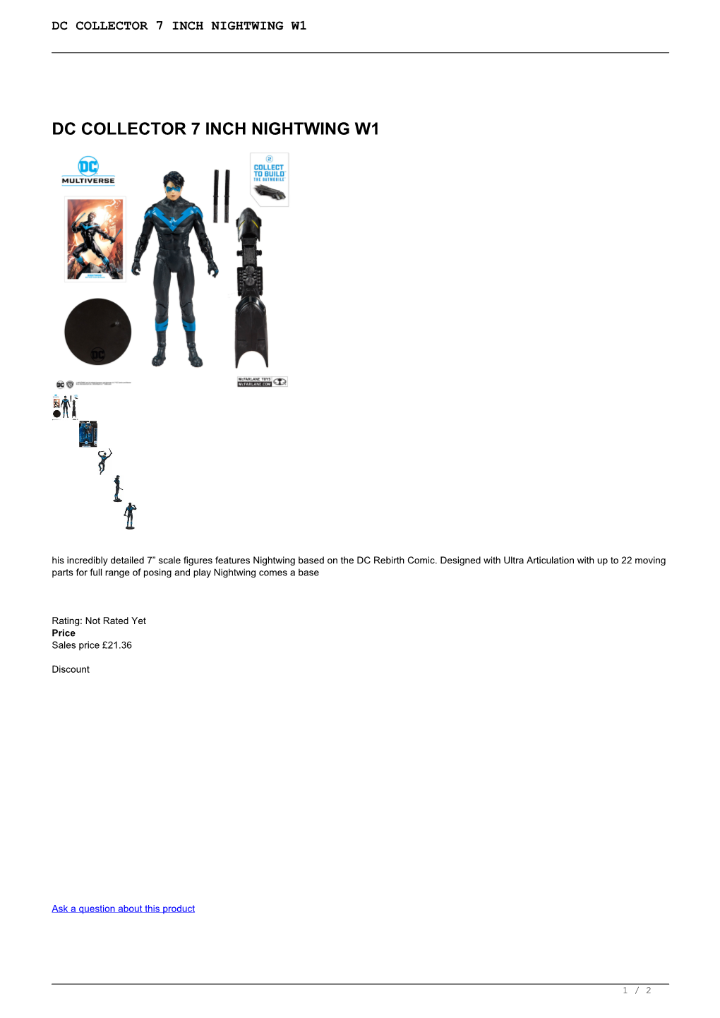 Dc Collector 7 Inch Nightwing W1