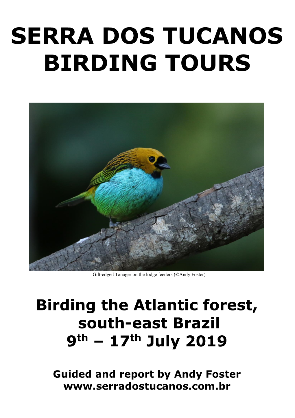 Serra Dos Tucanos Birdlist