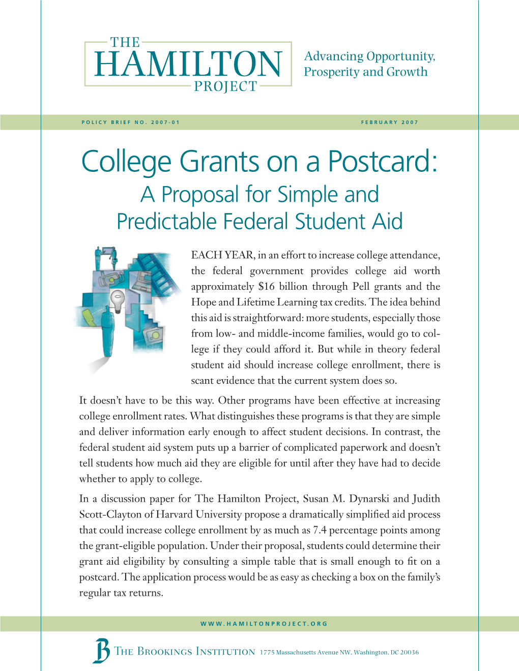 College Grants on a Postcard: a Proposal for Simple and Predictable Federal Student Aid