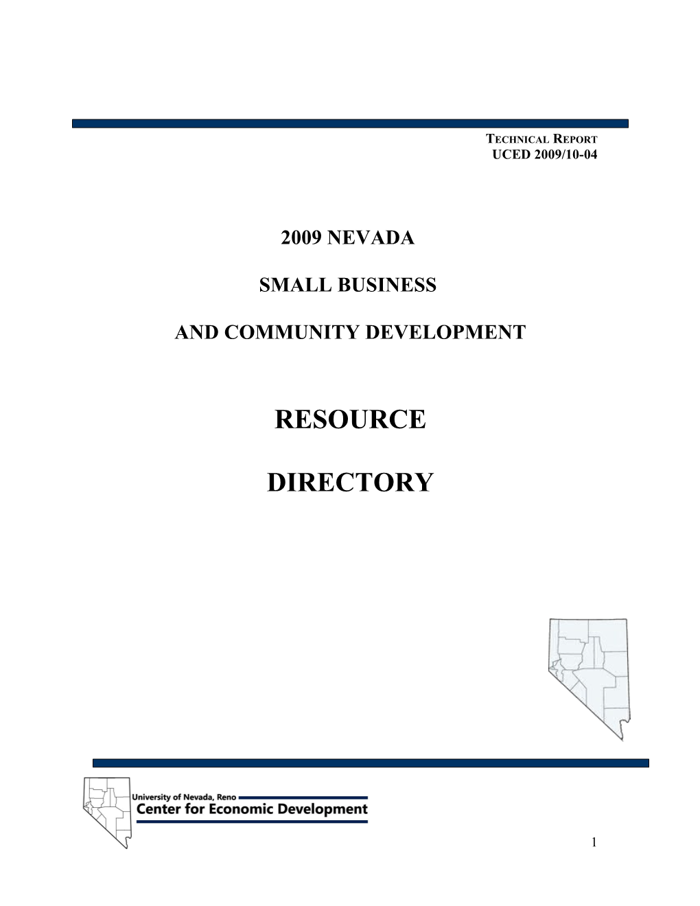 2009 Nevada Small Business and Community Development
