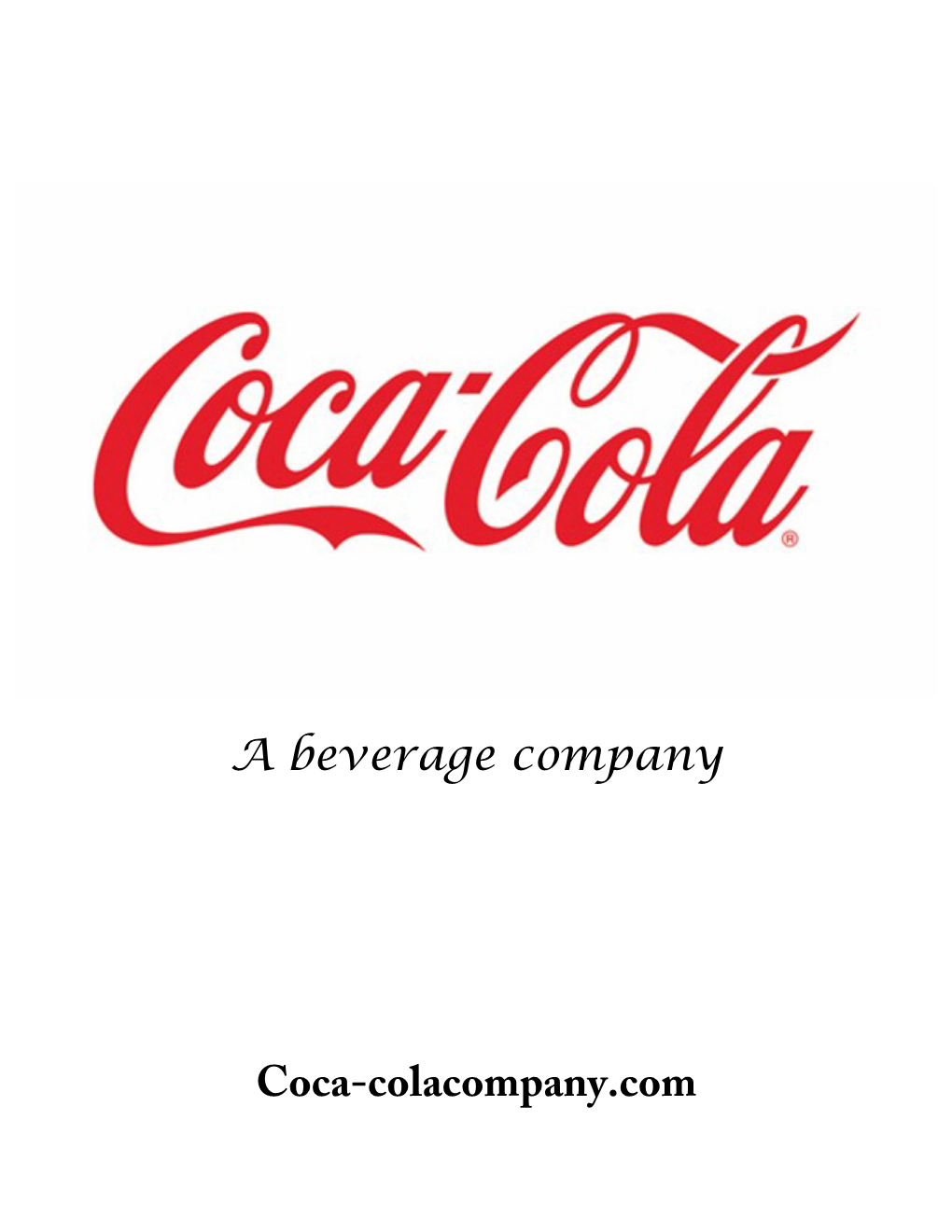A Beverage Company Coca-Colacompany.Com