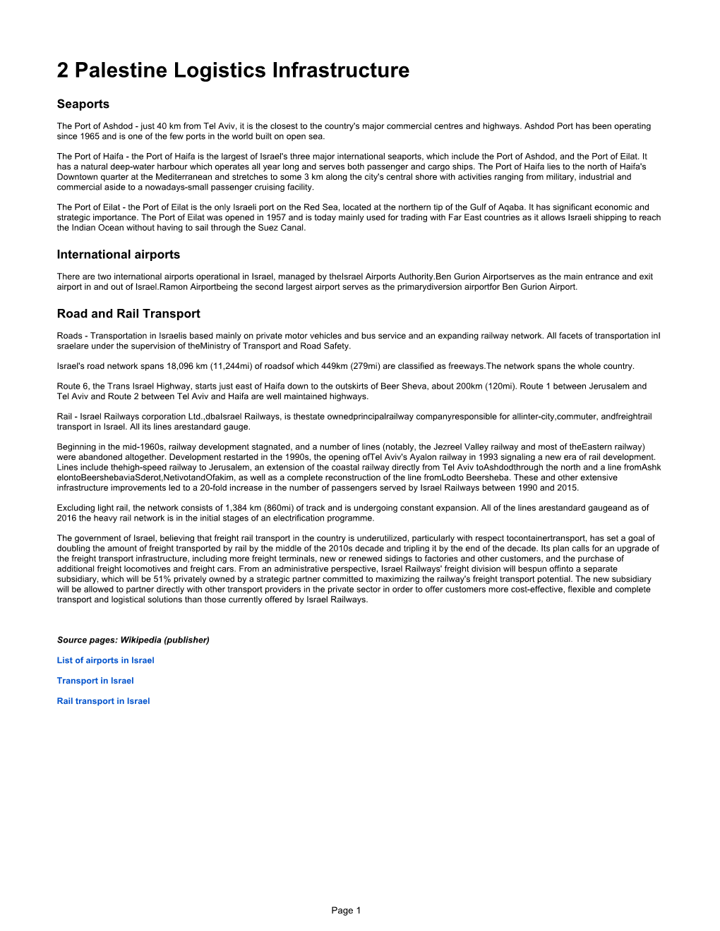 2 Palestine Logistics Infrastructure