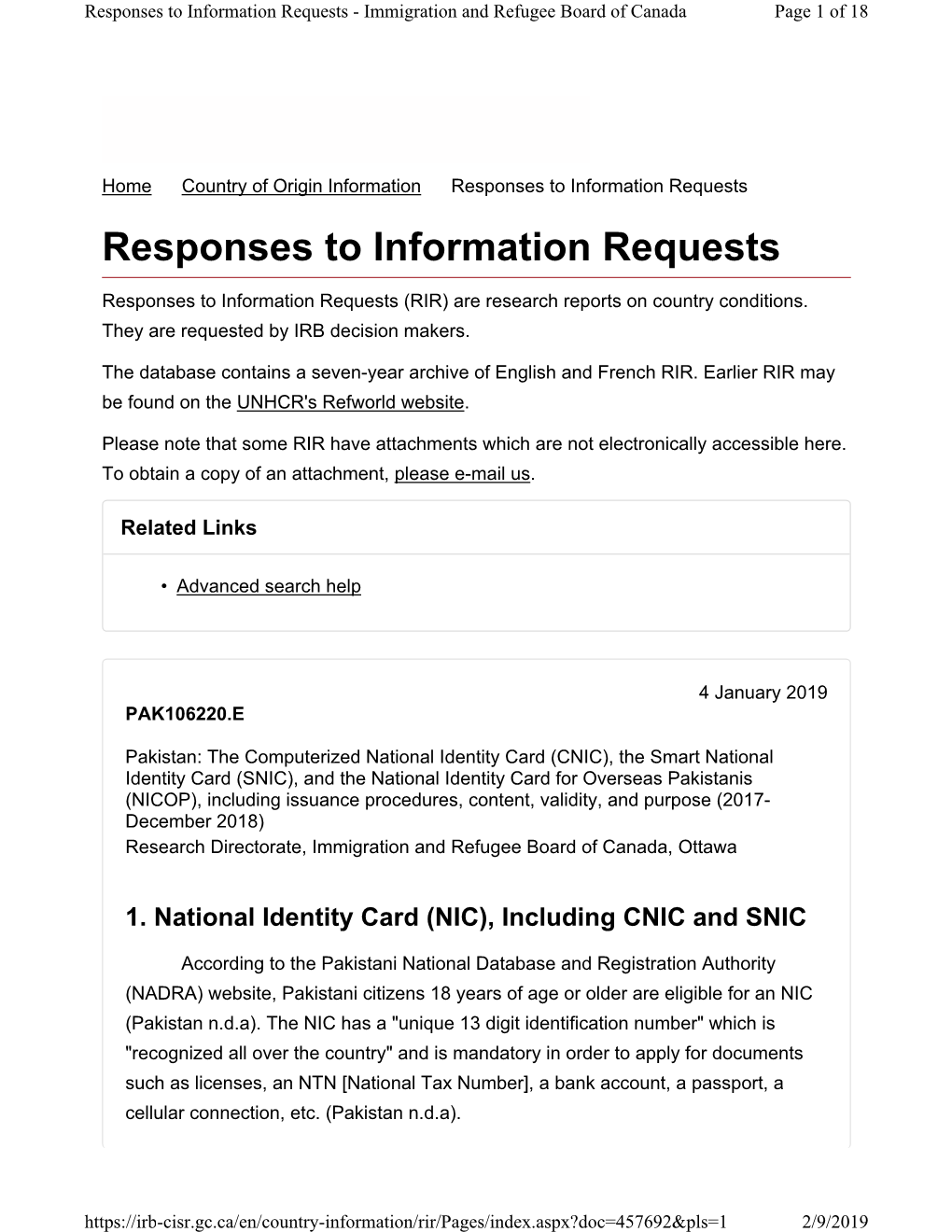 CNIC), the Smart National Identity Card (SNIC