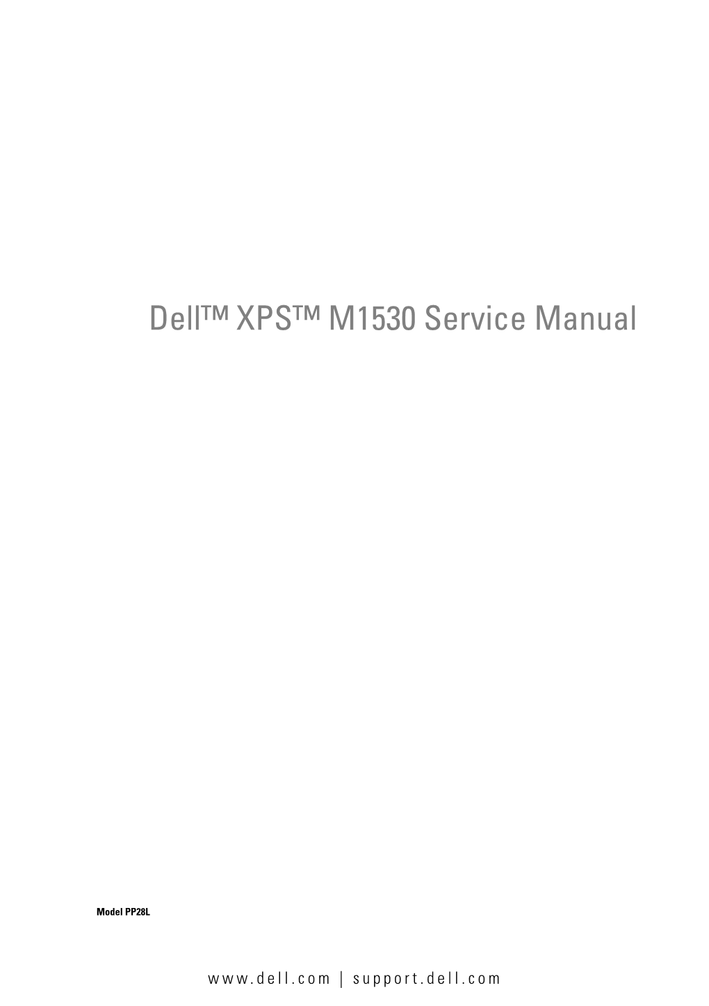 XPS M1530 Service Manual