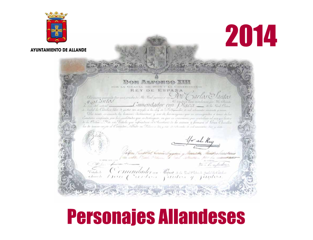 Personajes Allandeses José Fernández González