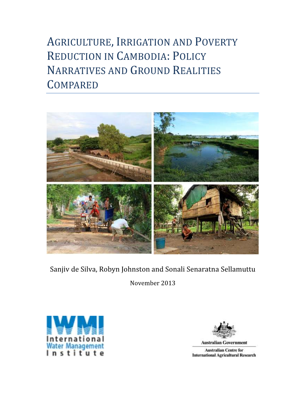 Agriculture, Irrigation and Poverty Reduction in Cambodia