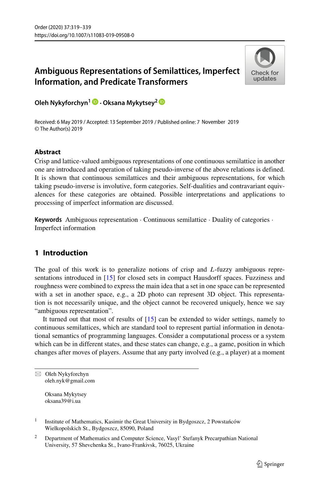 Ambiguous Representations of Semilattices, Imperfect Information, and Predicate Transformers