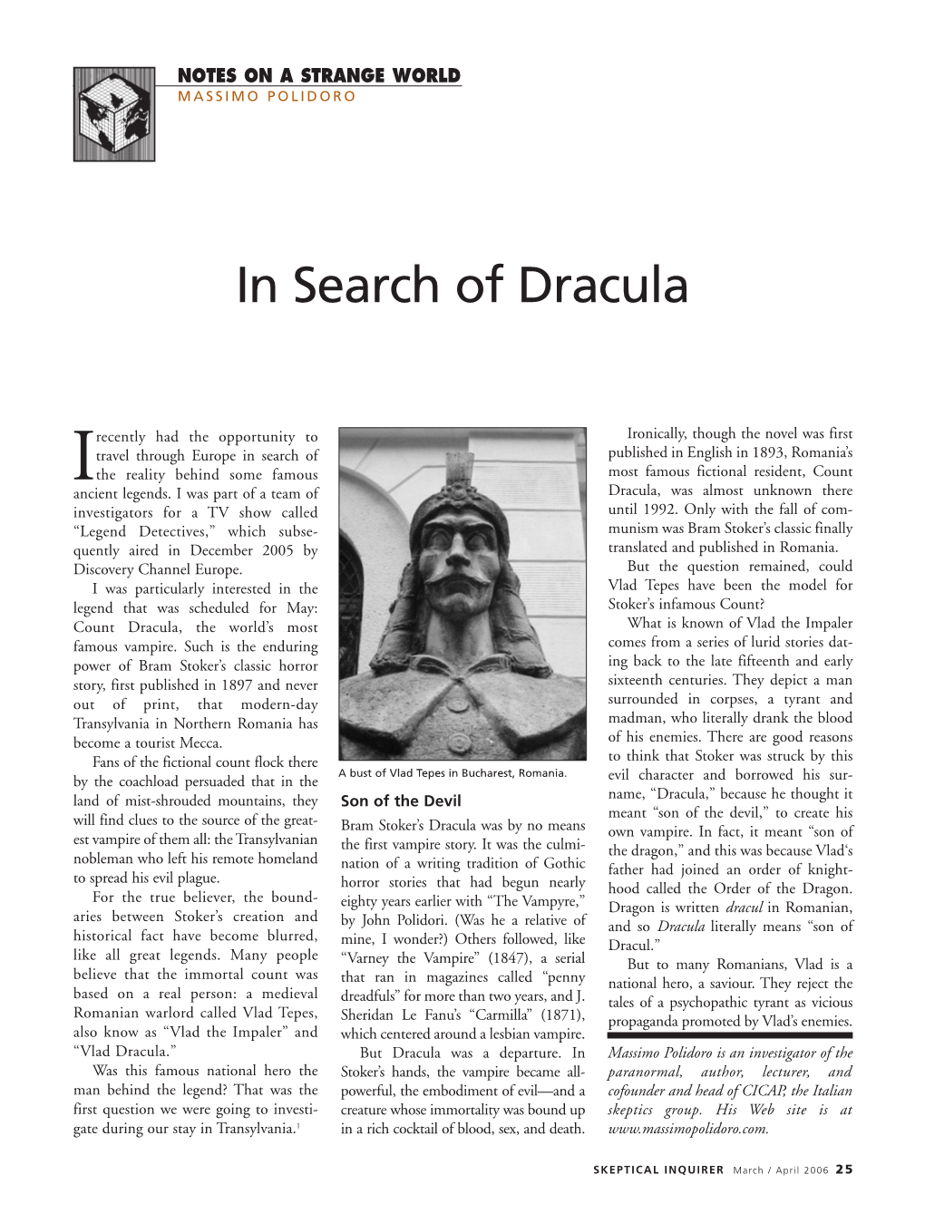 In Search of Dracula