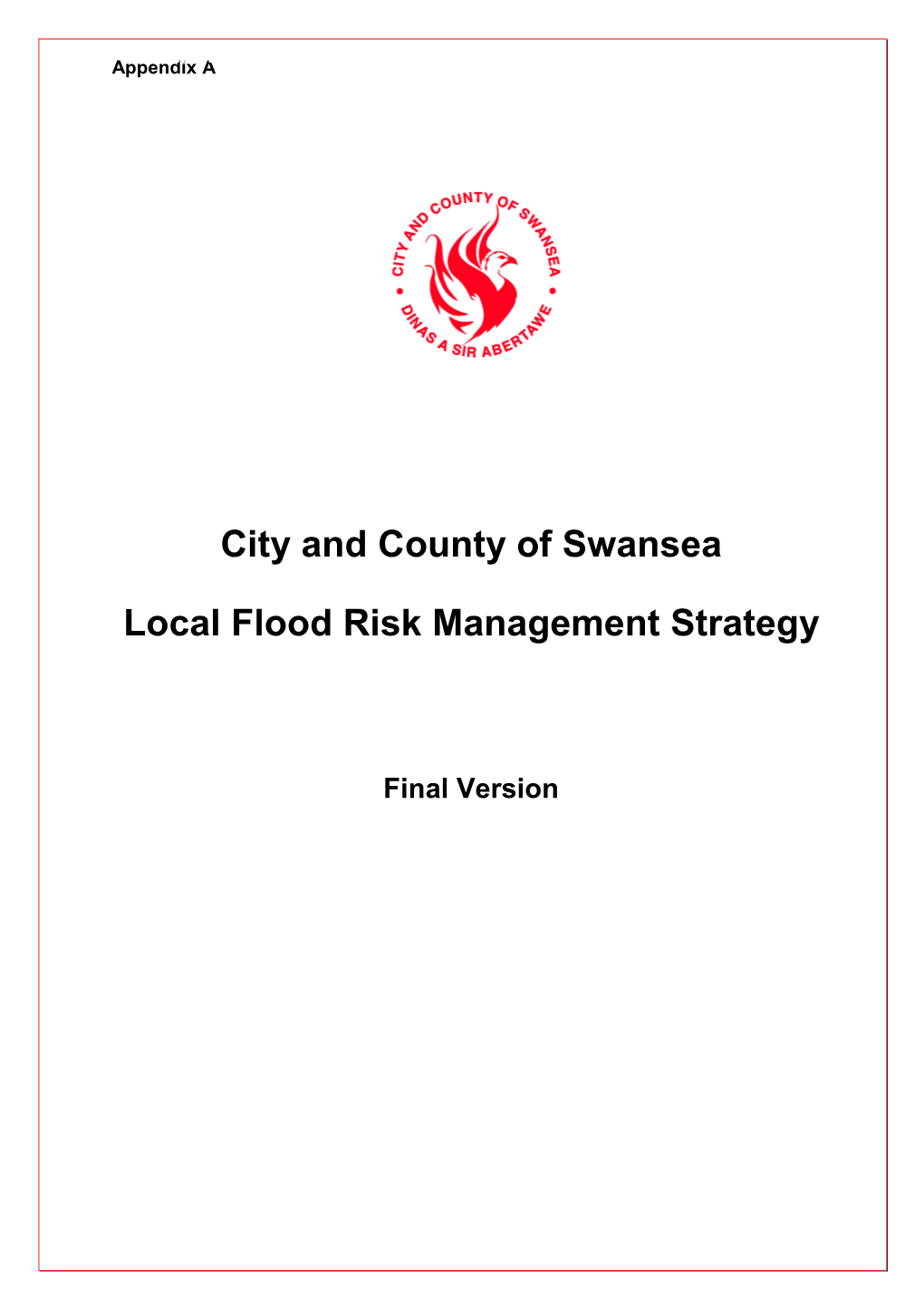 City and County of Swansea Local Flood Risk Management Strategy