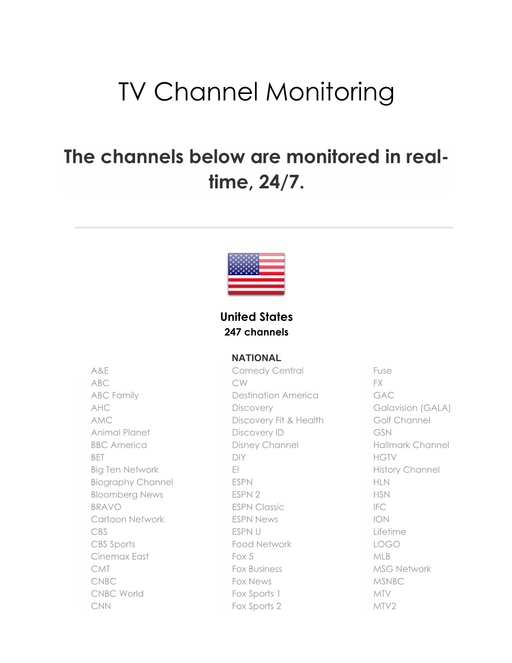 TV Channel Monitoring