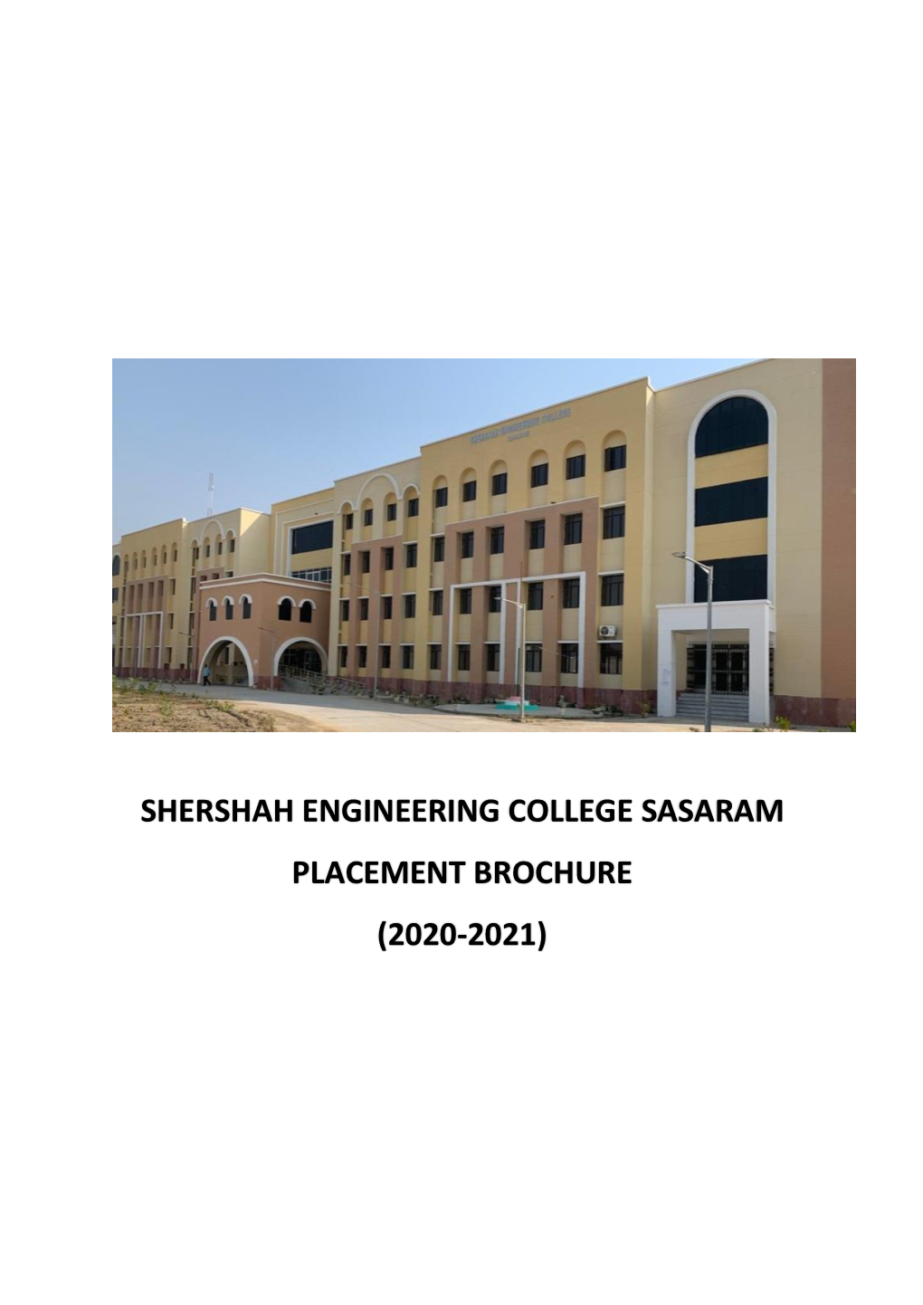 Shershah Engineering College Sasaram Placement Brochure (2020-2021)