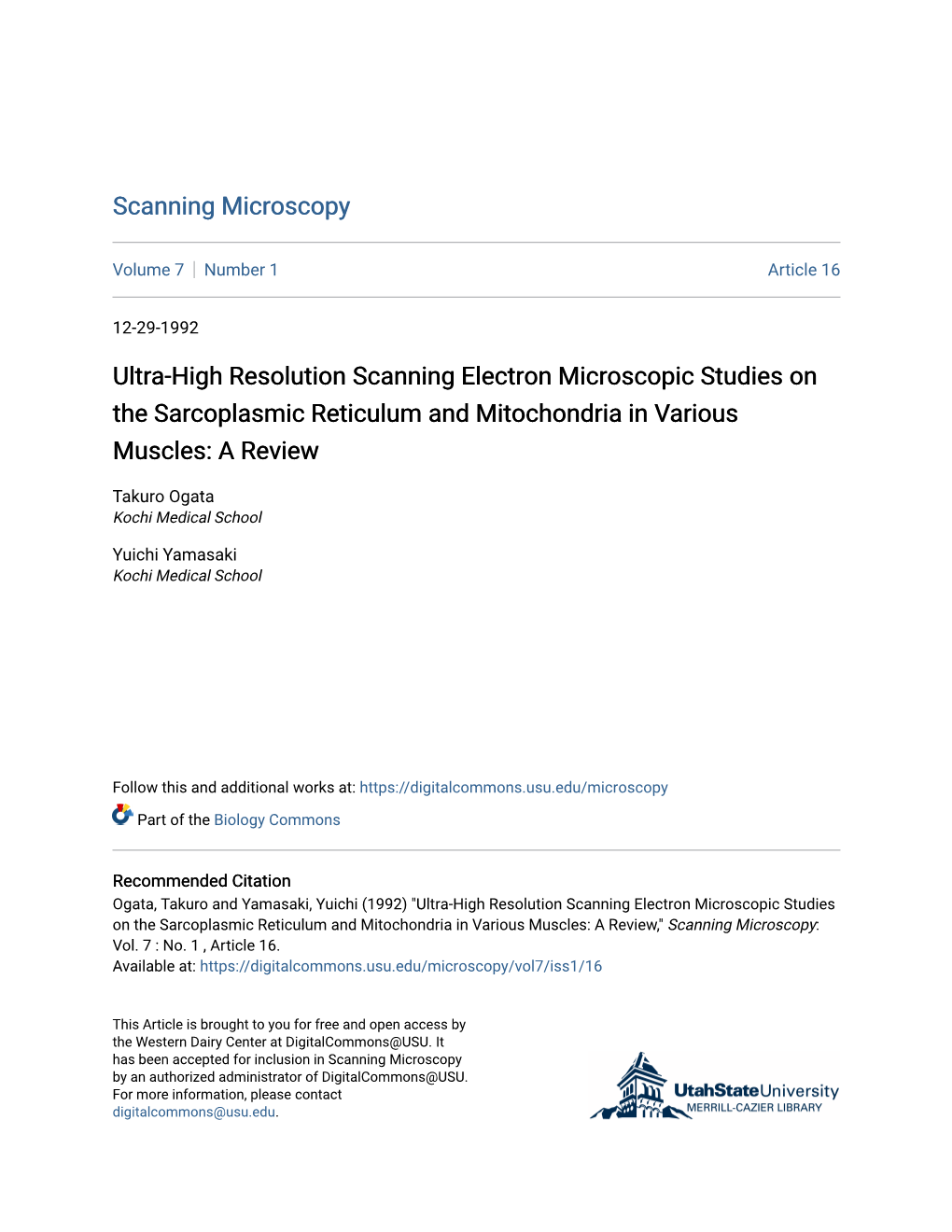 Ultra-High Resolution Scanning Electron Microscopic Studies on the Sarcoplasmic Reticulum and Mitochondria in Various Muscles: a Review