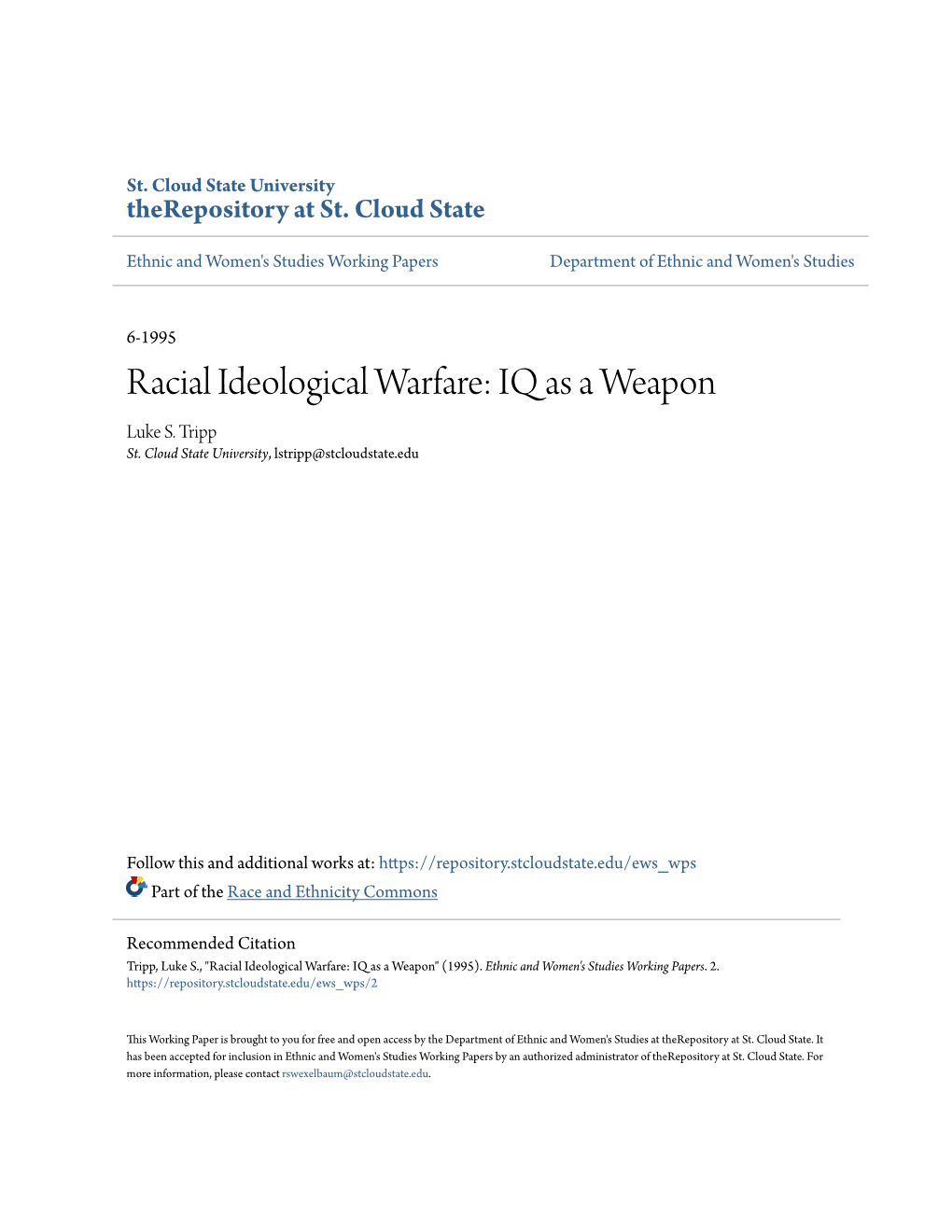 Racial Ideological Warfare: IQ As a Weapon Luke S