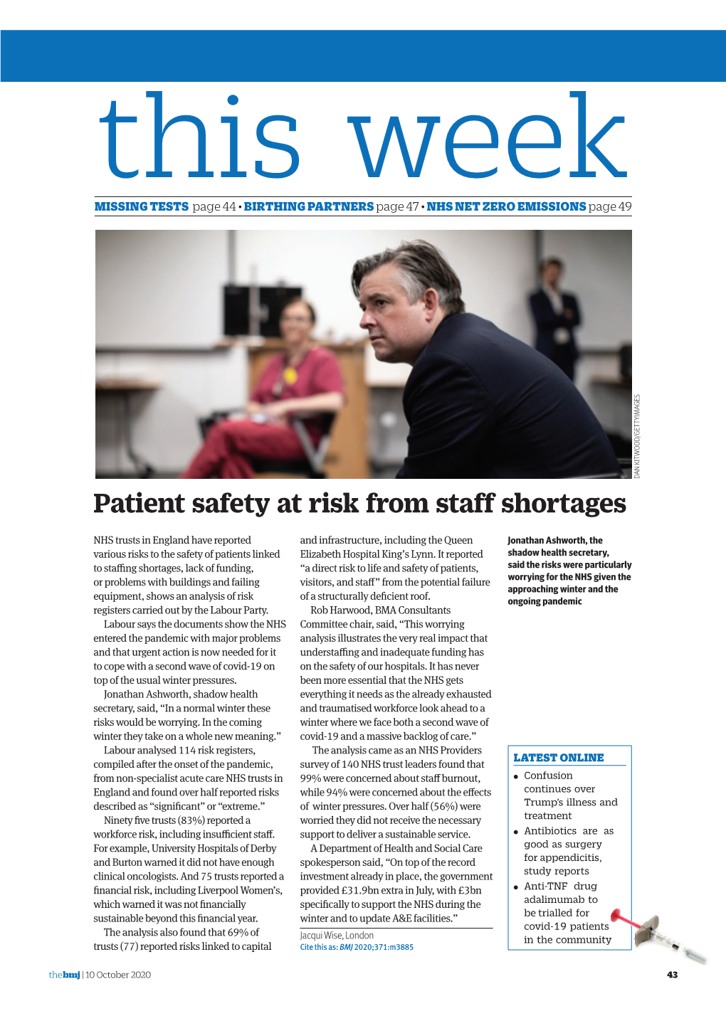 Patient Safety at Risk from Staff Shortages