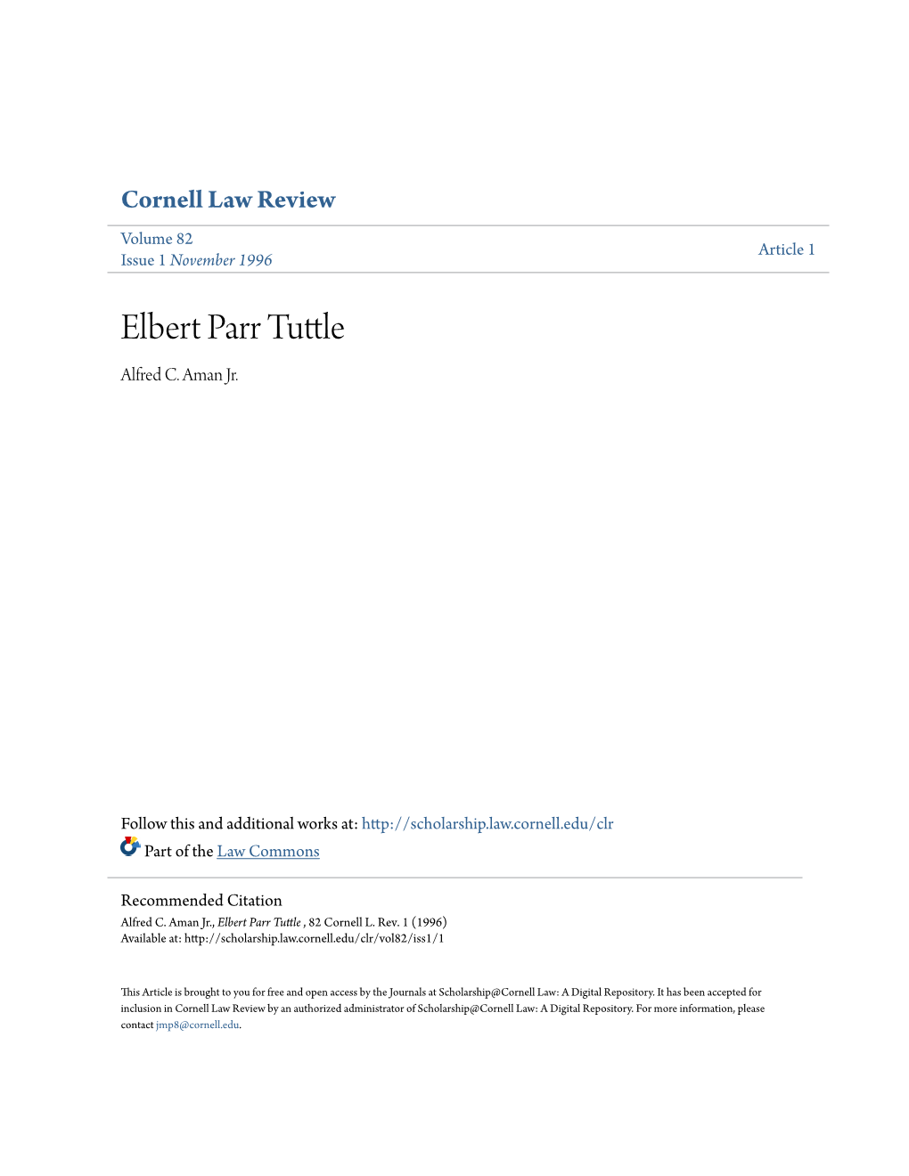 Elbert Parr Tuttle Alfred C