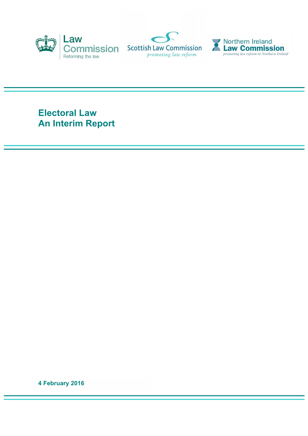 Electoral Law an Interim Report