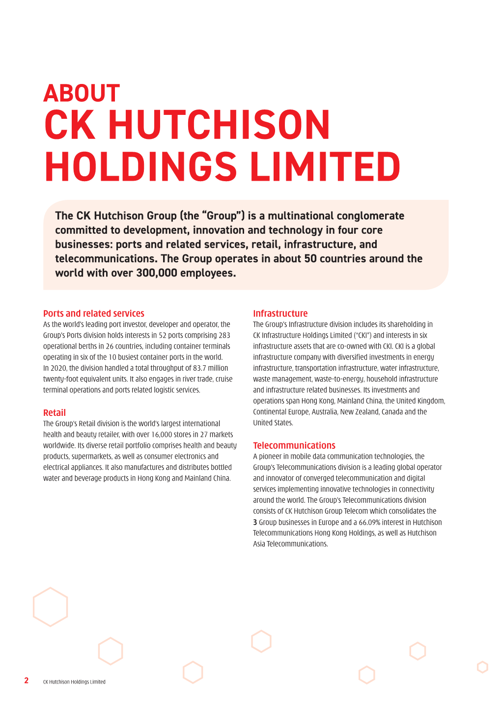 About Ck Hutchison Holdings Limited