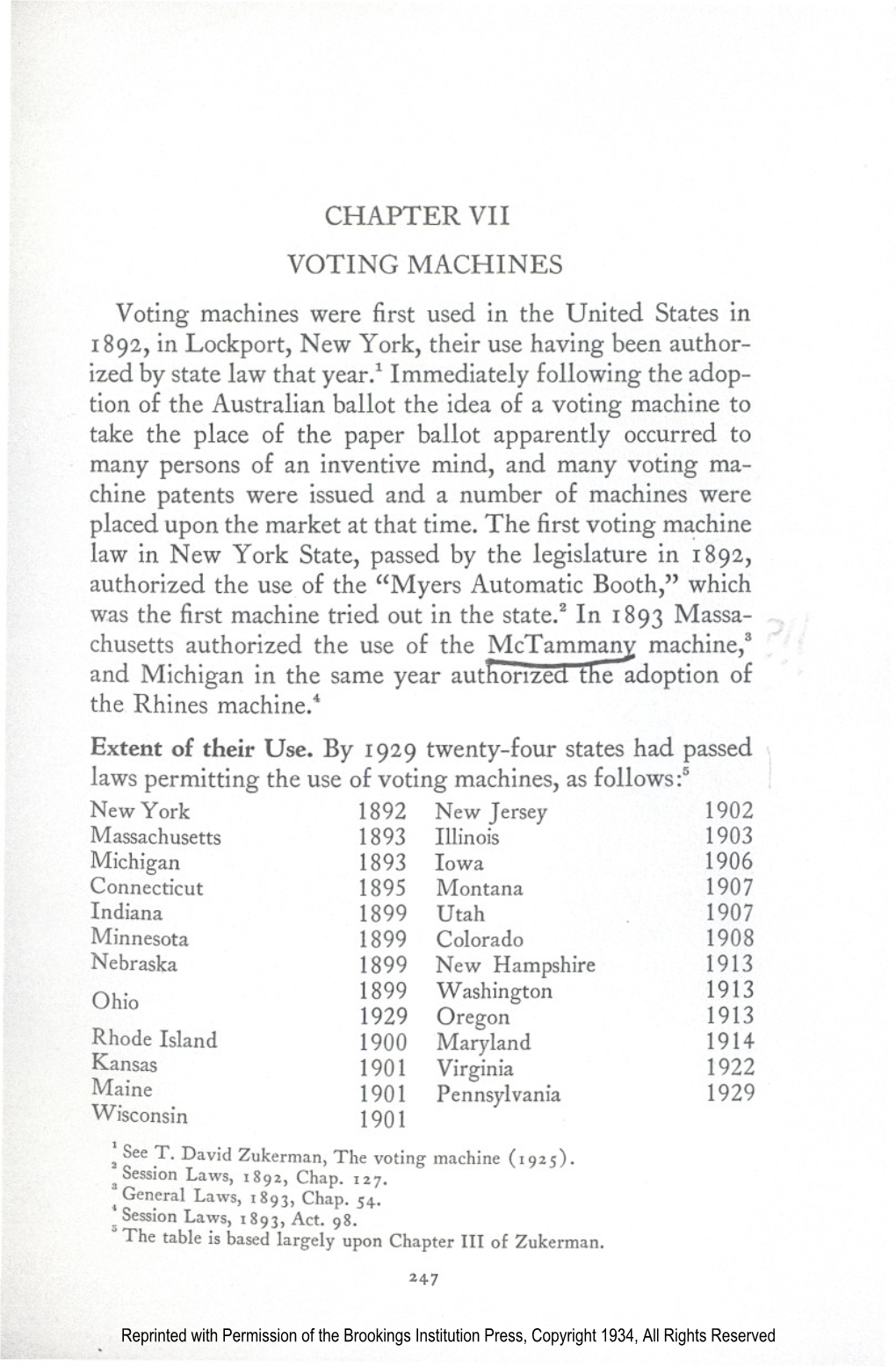 Chapter Vii Voting Machines