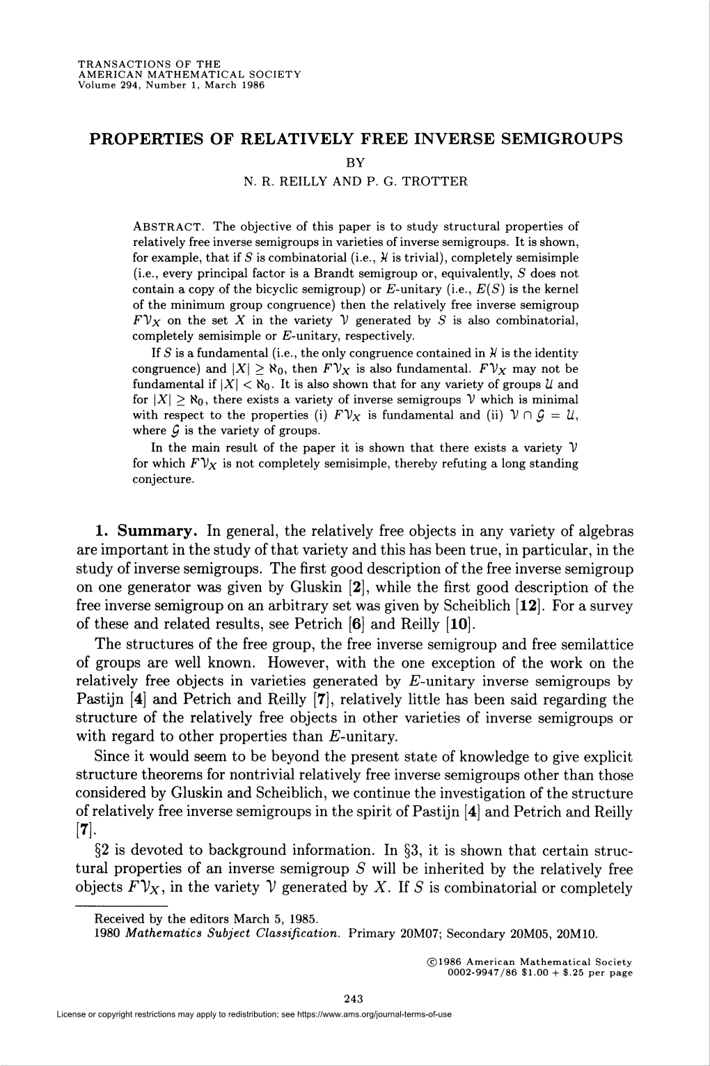 Properties of Relatively Free Inverse Semigroups by N