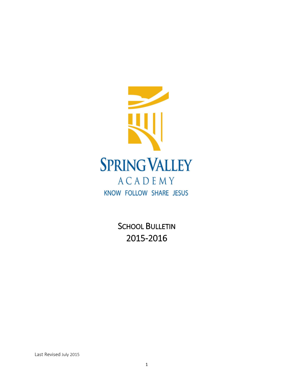 School Bulletin 2015-2016