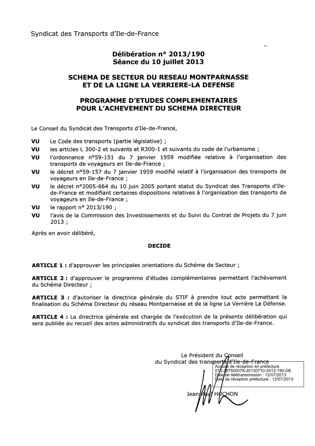 Schéma De Secteur Des Lignes N Et U (Version Du 13/05/2013)