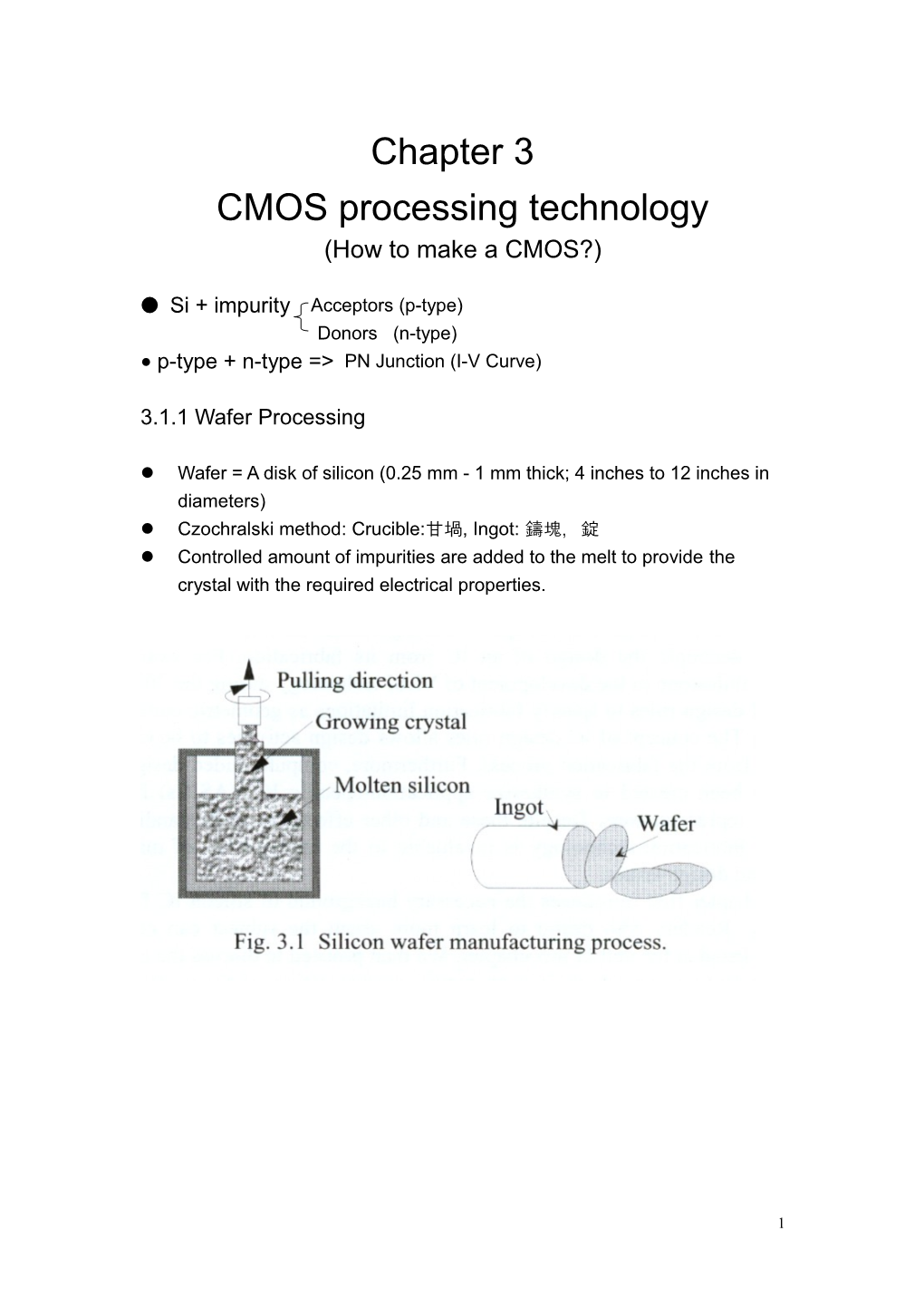 CMOS Processing Technology