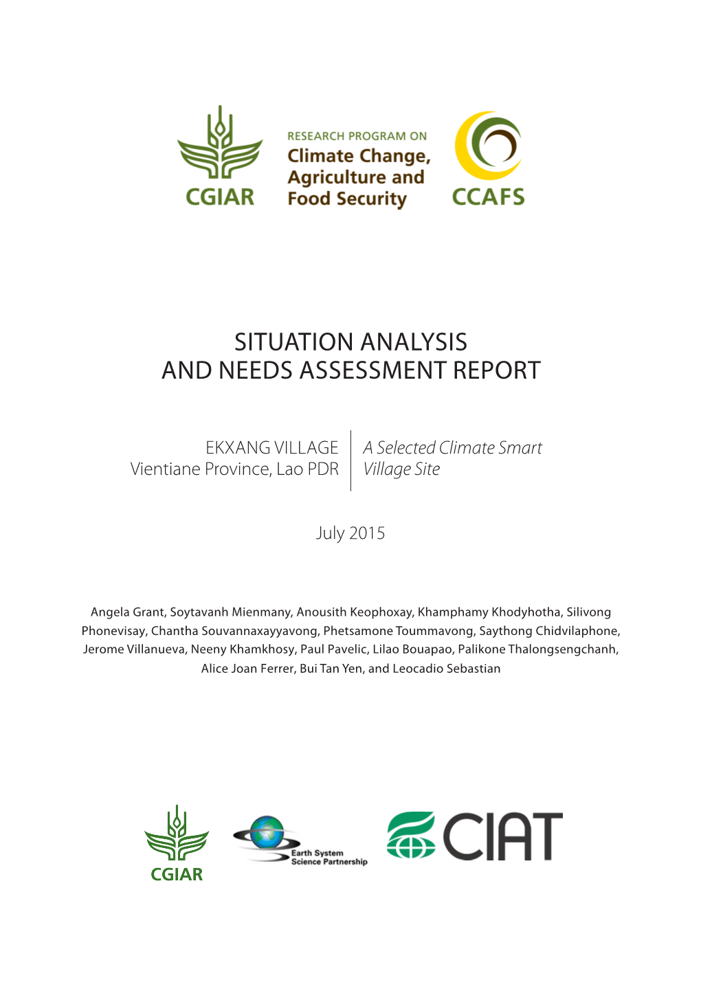 Situation Analysis and Needs Assessment Report 1