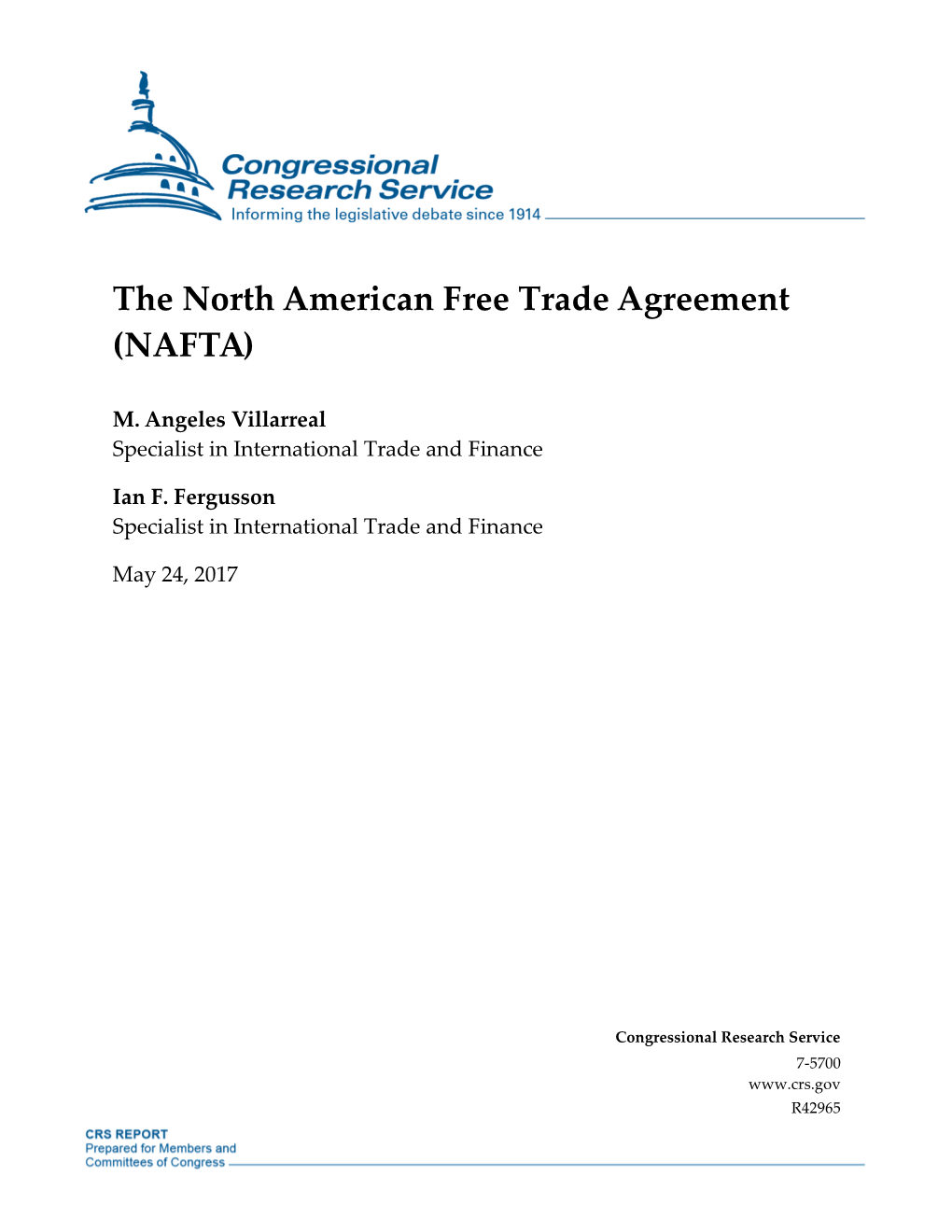 The North American Free Trade Agreement (NAFTA)