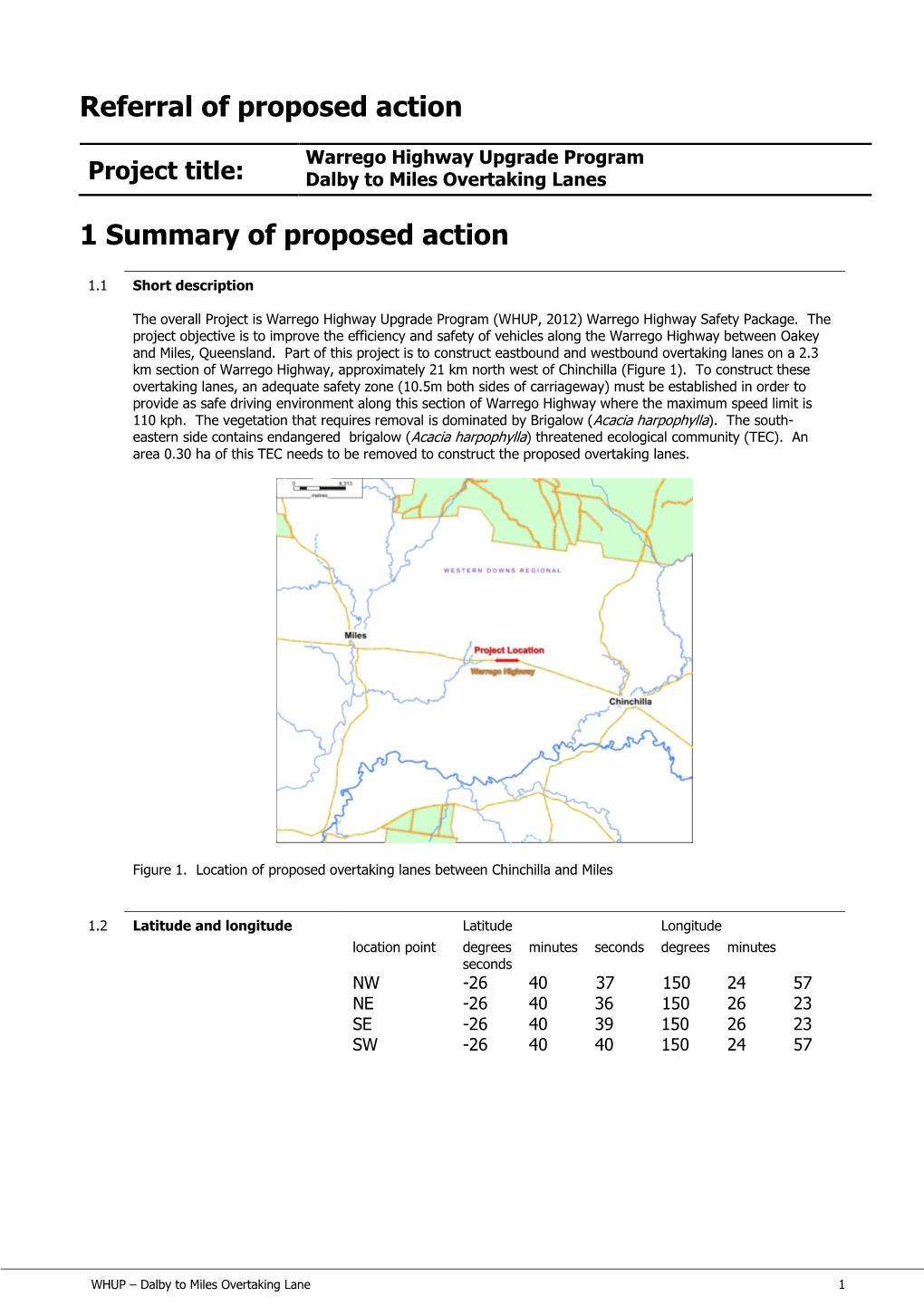 Referral of Proposed Action Form