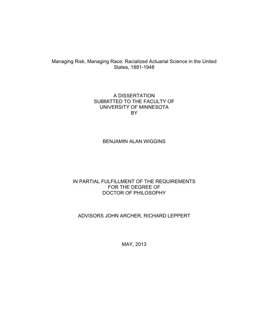 Racialized Actuarial Science in the United States, 1881-1948