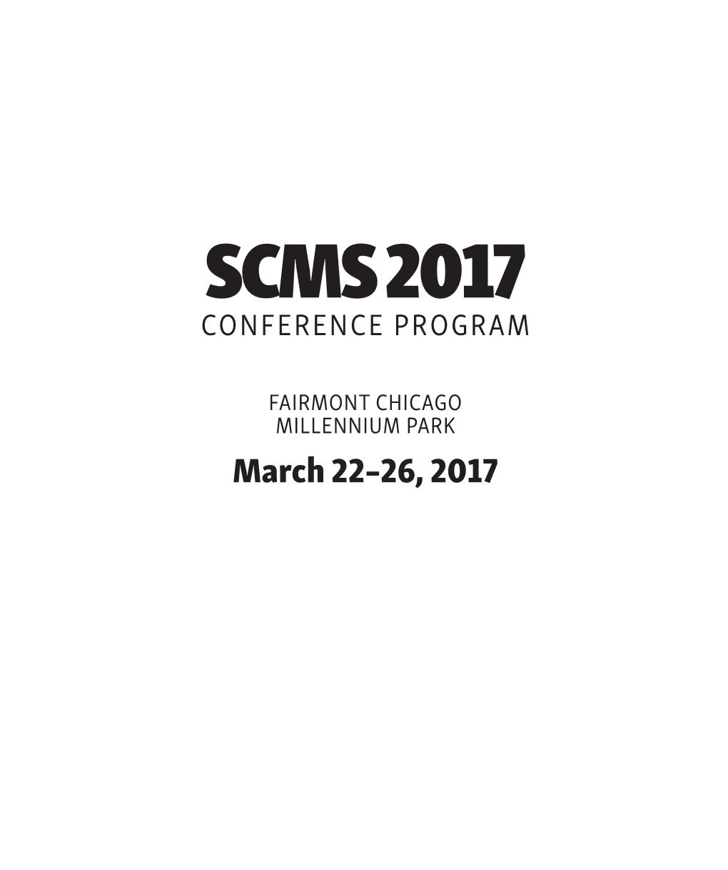 Scms 2017 Conference Program