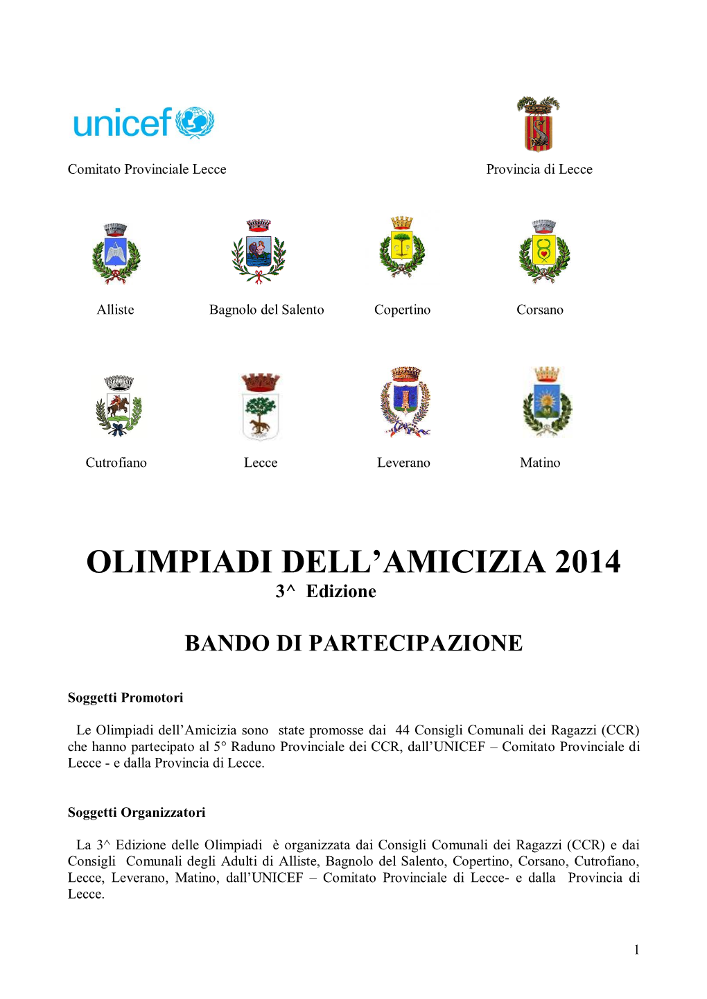 Olimpiadi Dell'amicizia 2014