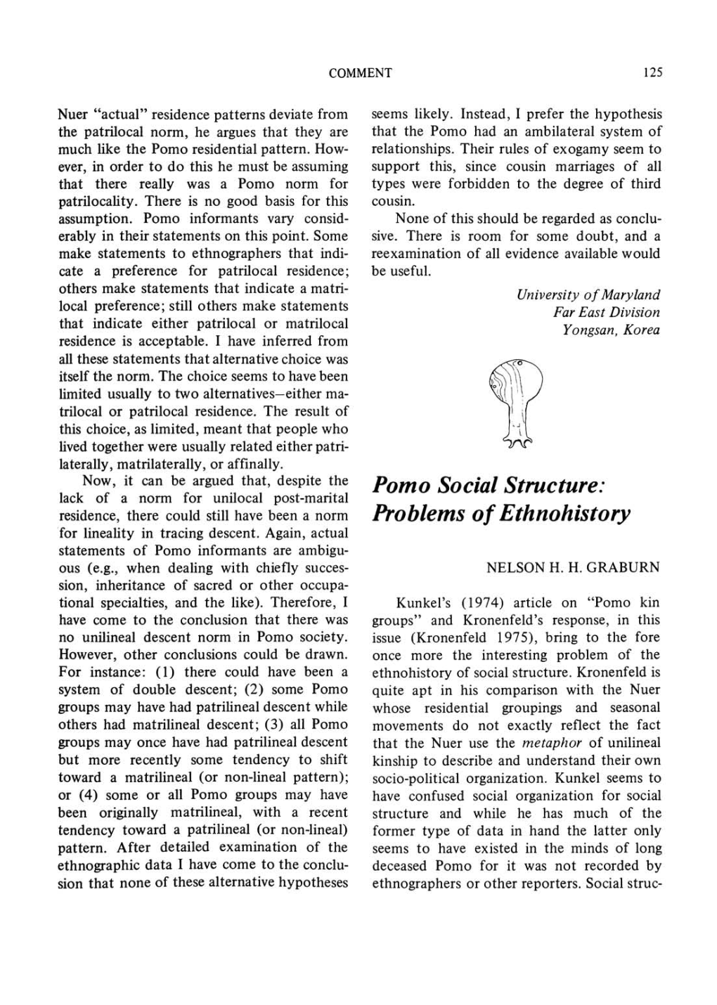 Problems of Ethnohistory for Lineahty in Tracing Descent