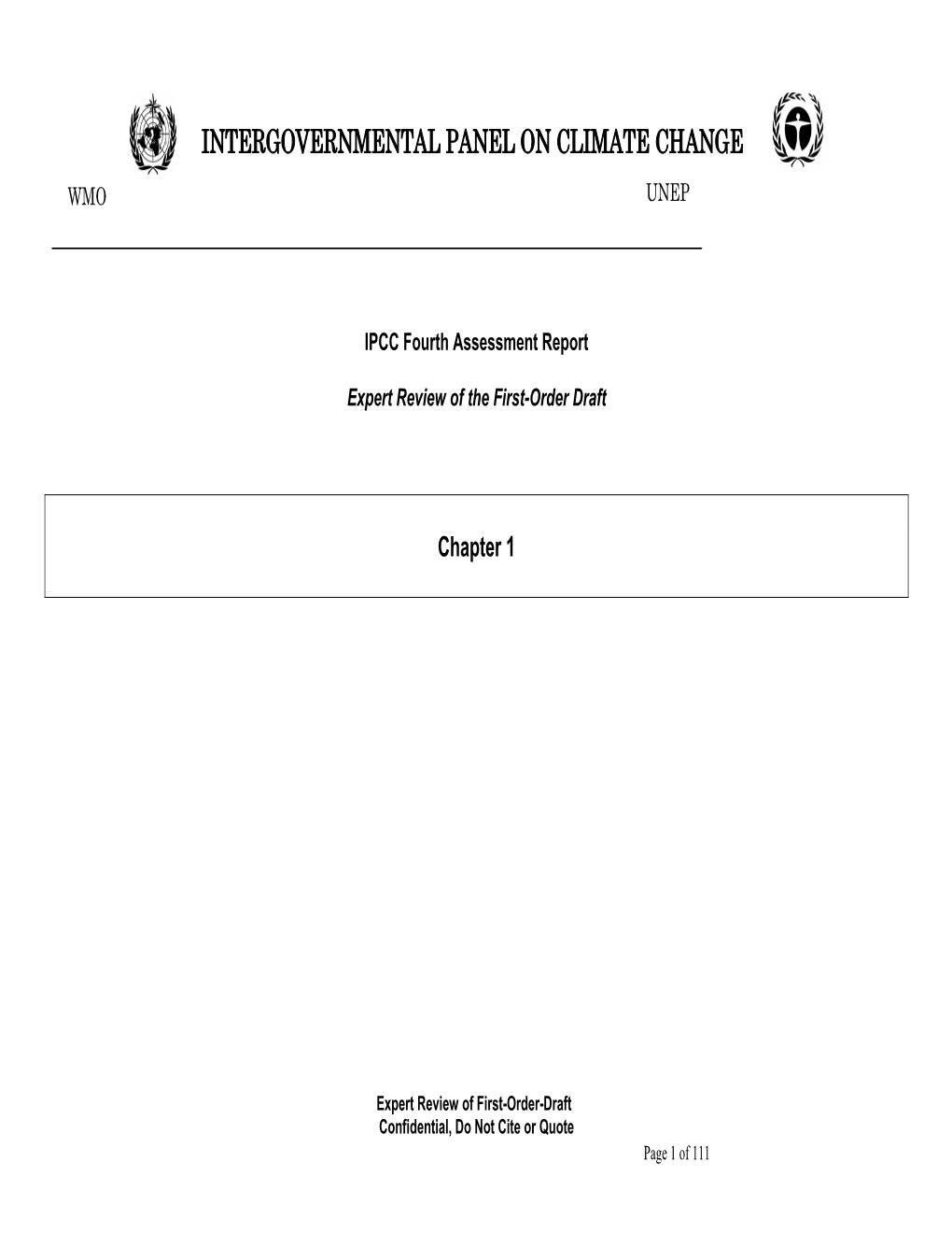 Intergovernmental Panel on Climate Change