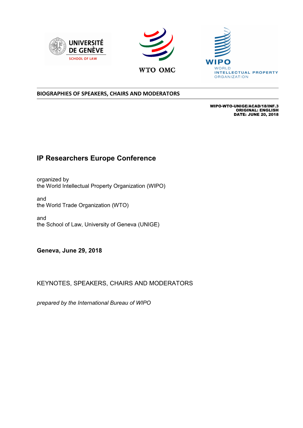 IP Researchers Europe Conference