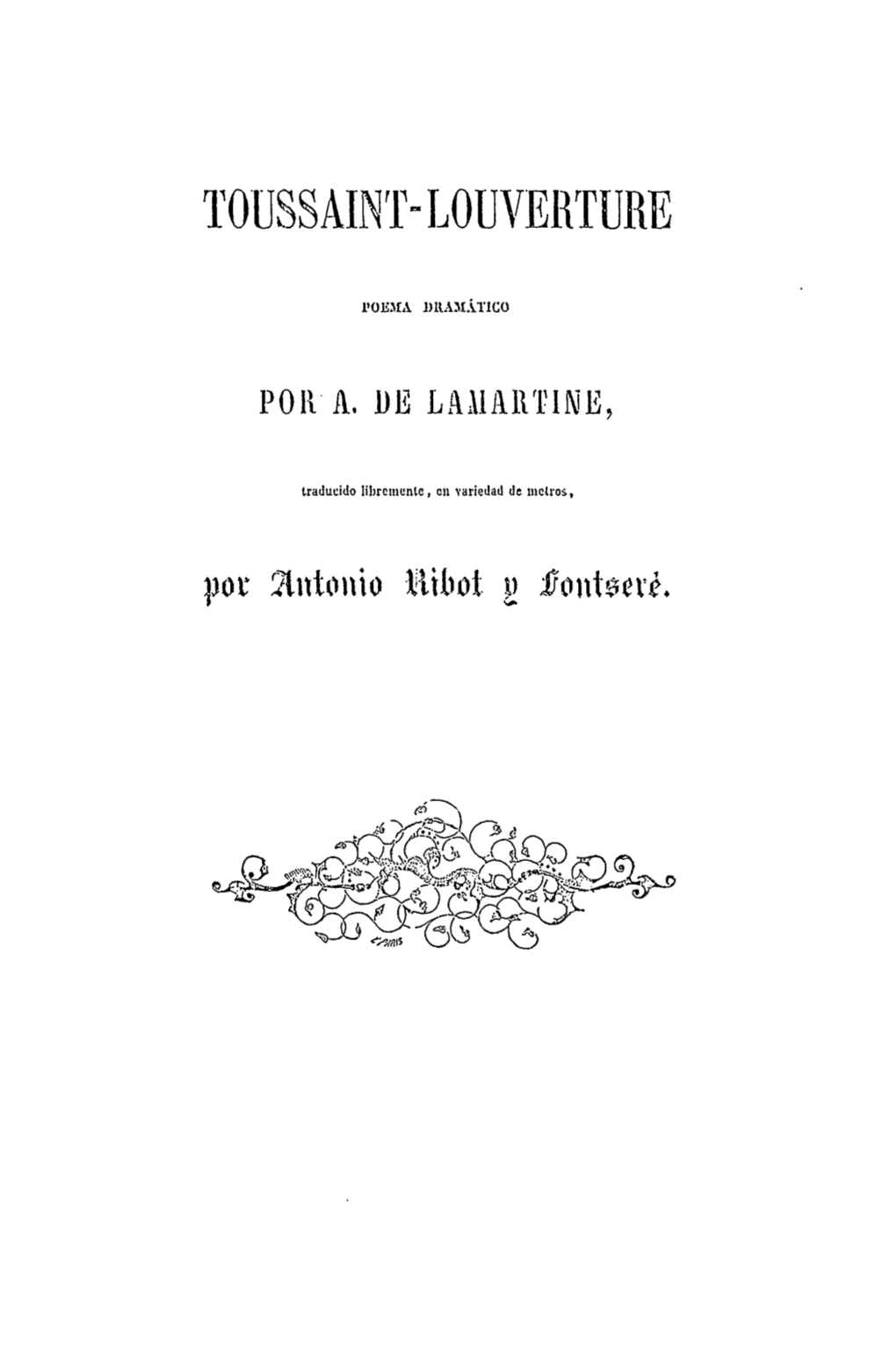 Toussaint-Louverture: Poema Dramático