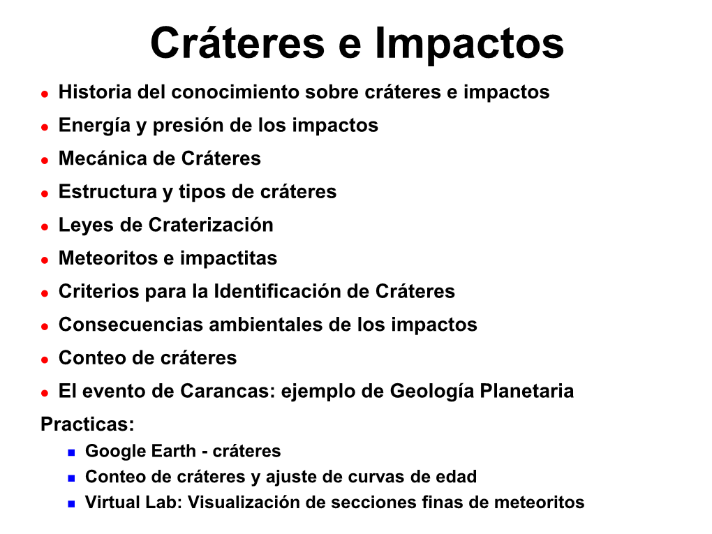 Cráteres E Impactos