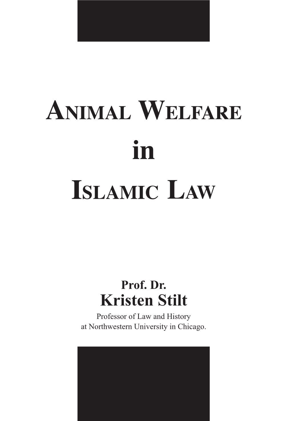 Animal Welfare in Islamic Law.” It Consists of Forty-Eight (48) Medium-Sized Pages and Includes an Introduction and the Following Contents: 1